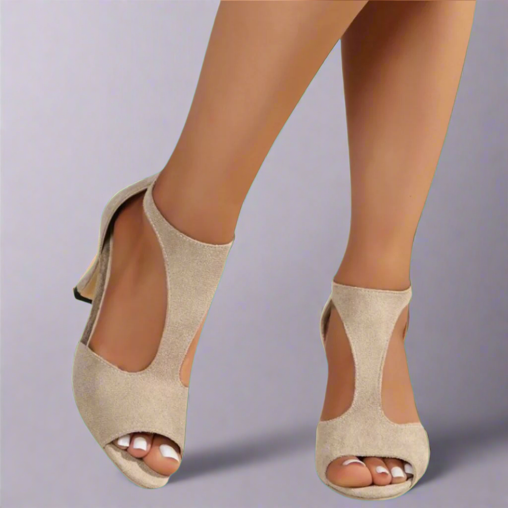 Bianca | Cutout Peep-Toe Heels