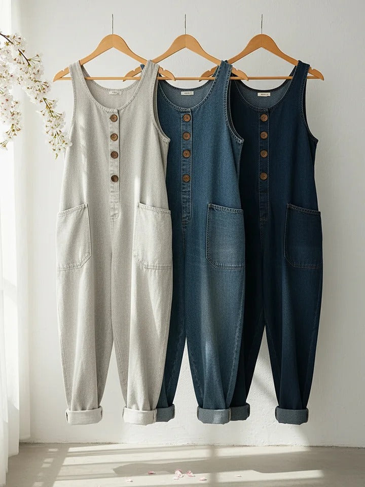 Cotton Denim Jumpsuit