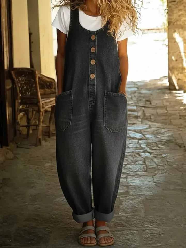 Cotton Denim Jumpsuit