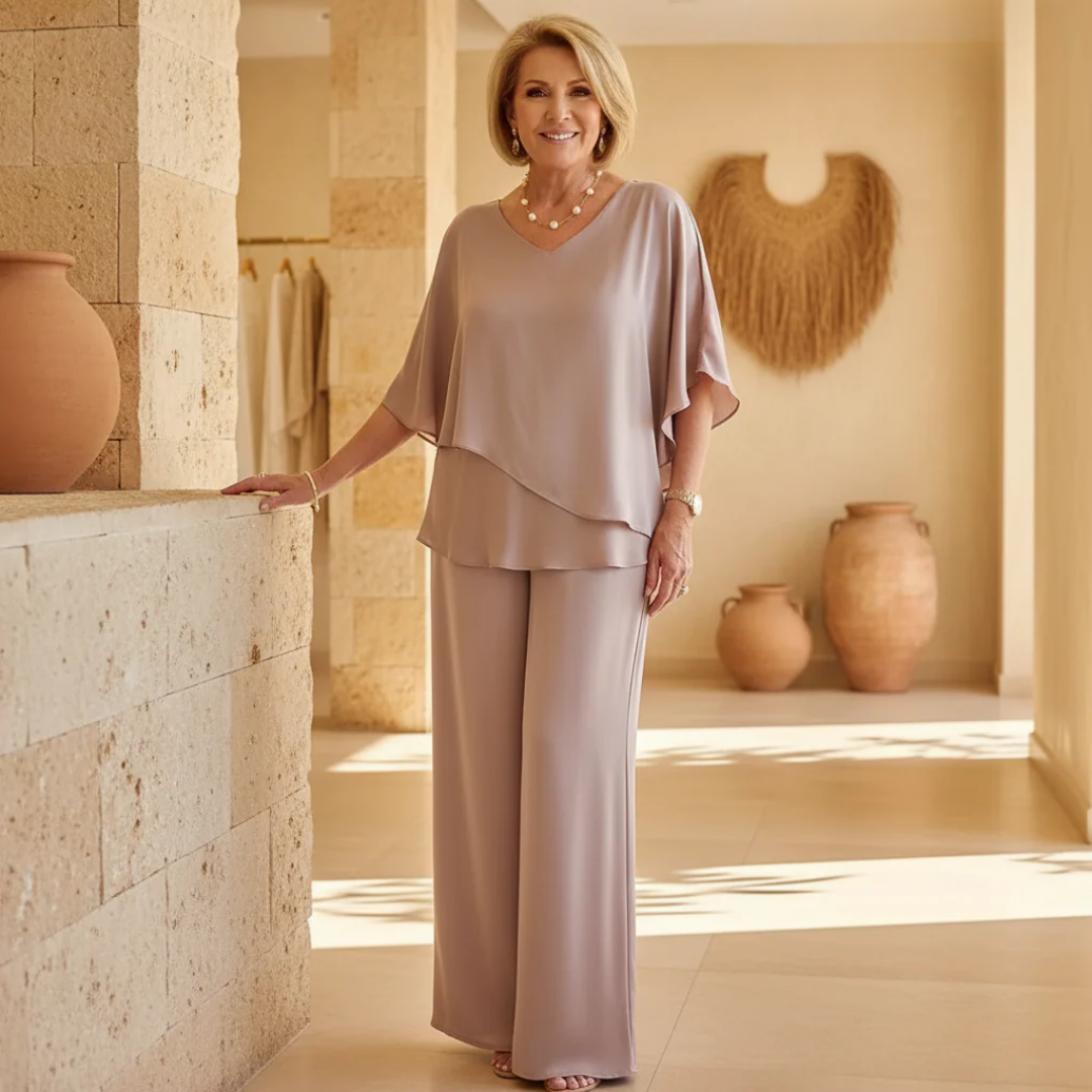 Martha | Two-Piece Set with Wide-Leg Trousers