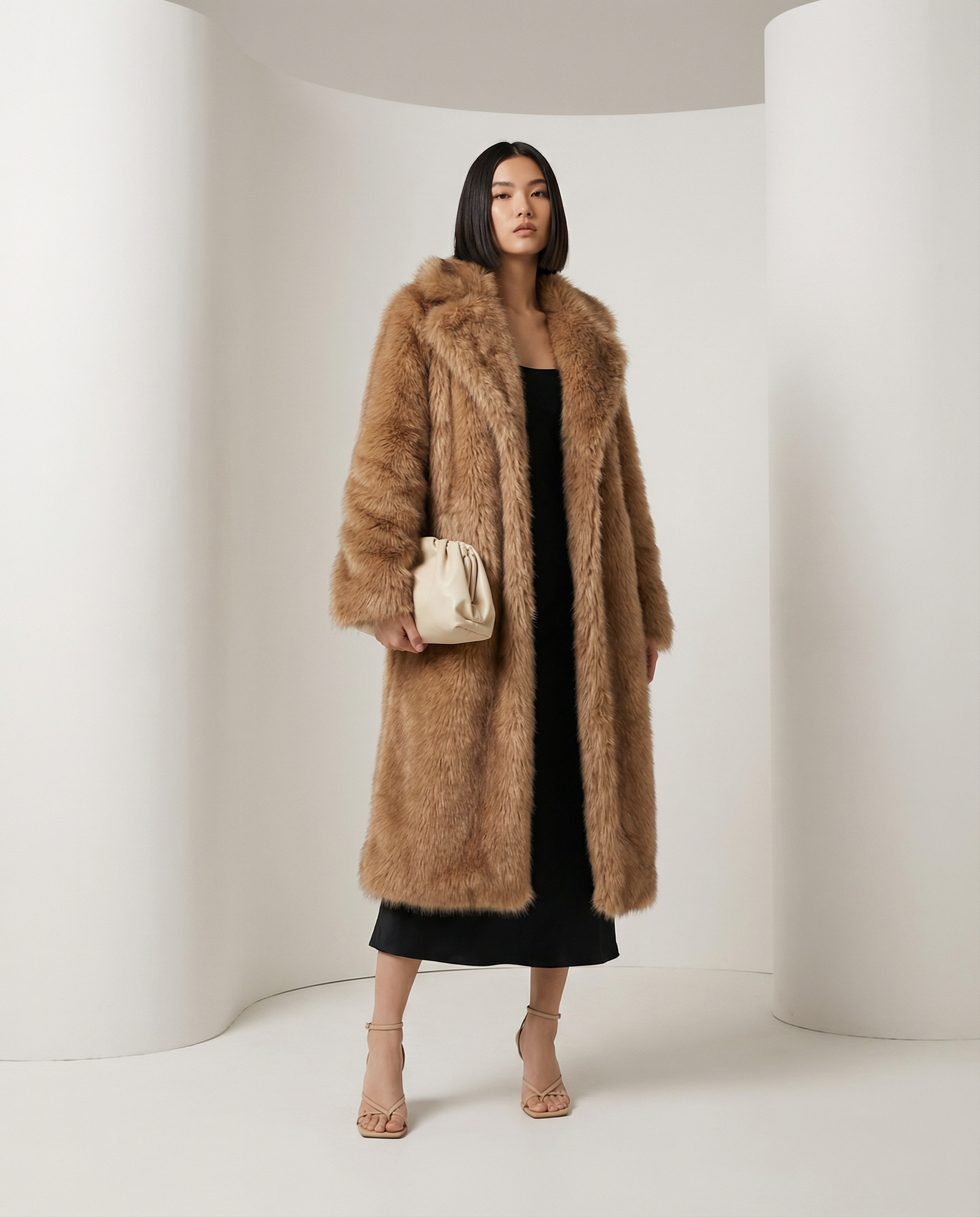 Mirella Longline Faux-Fur