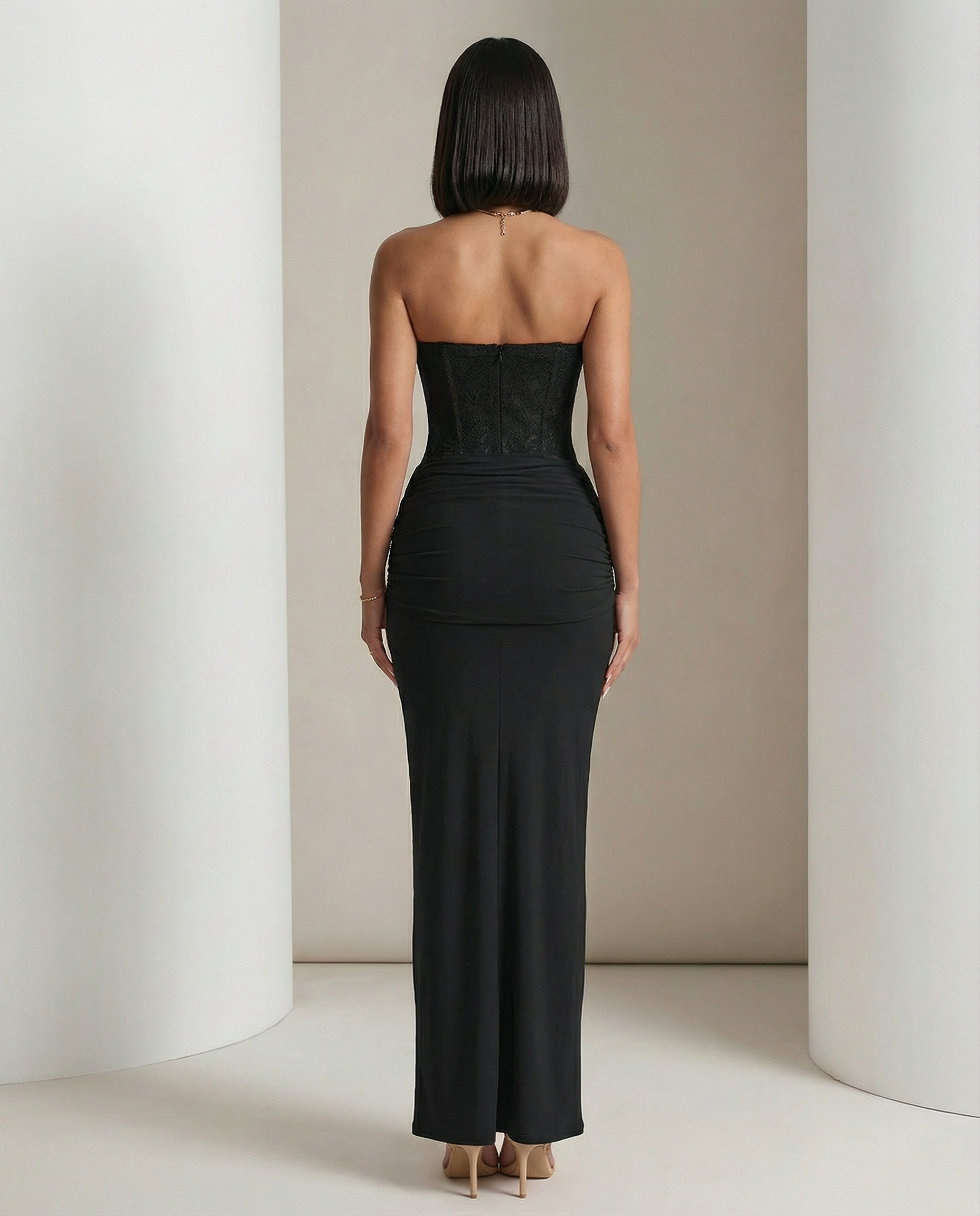 Luxe Sculpting Strapless Maxi Dress