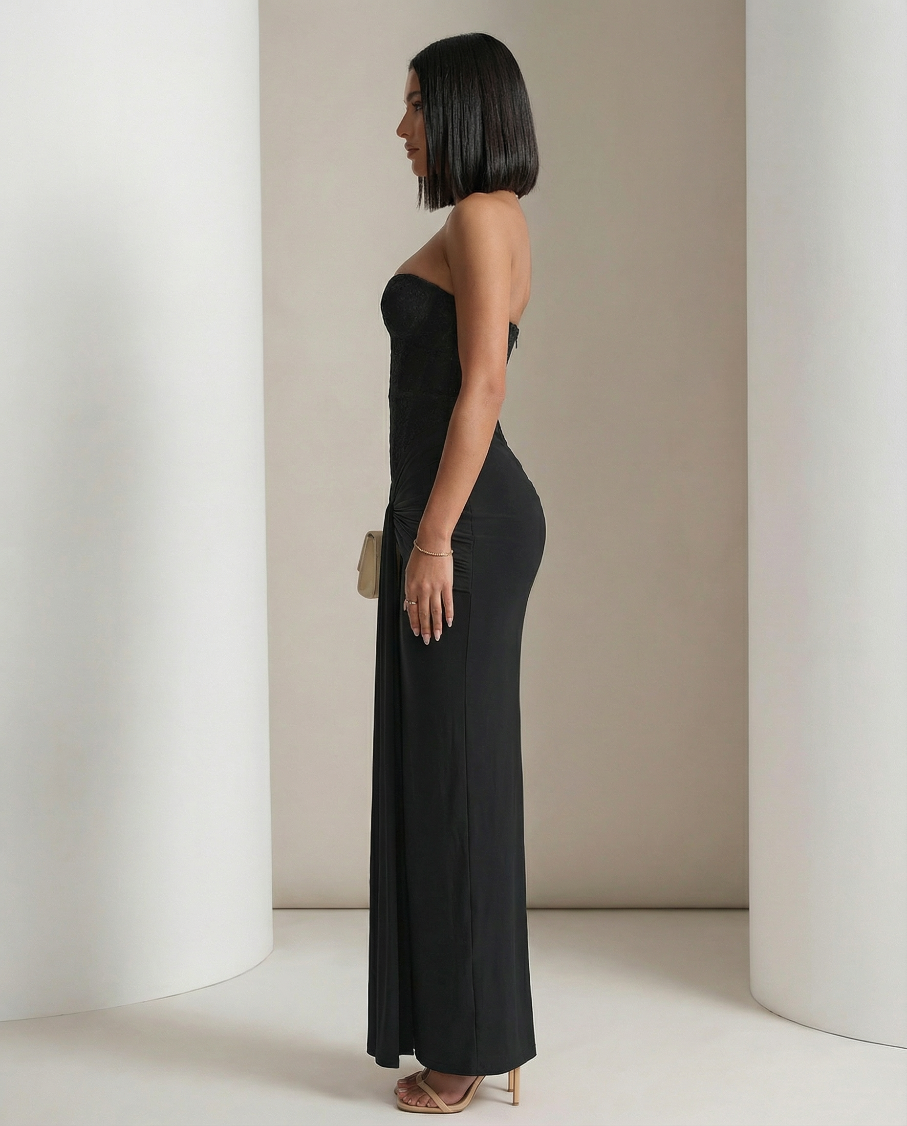 Luxe Sculpting Strapless Maxi Dress