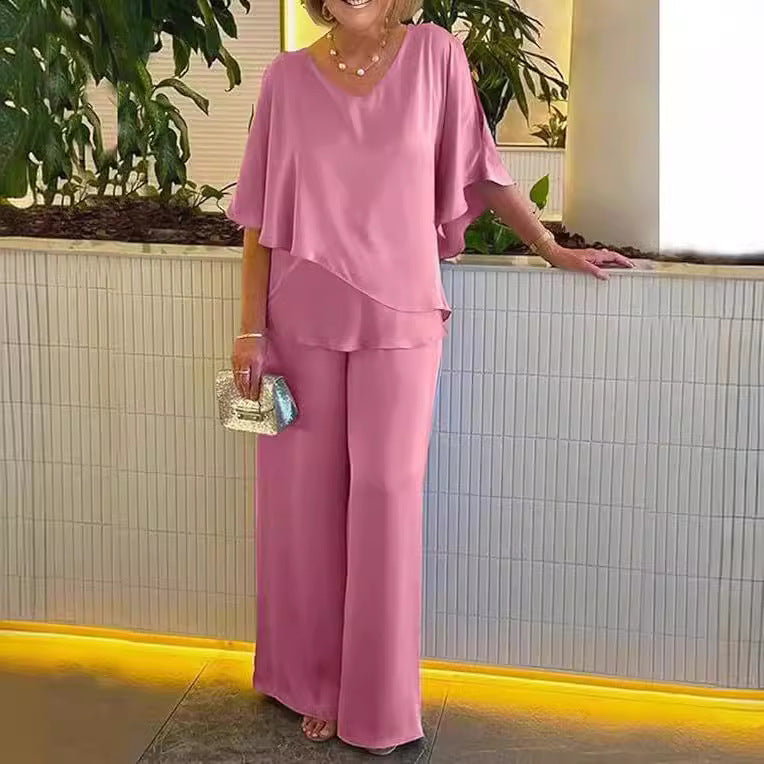 Martha | Two-Piece Set with Wide-Leg Trousers