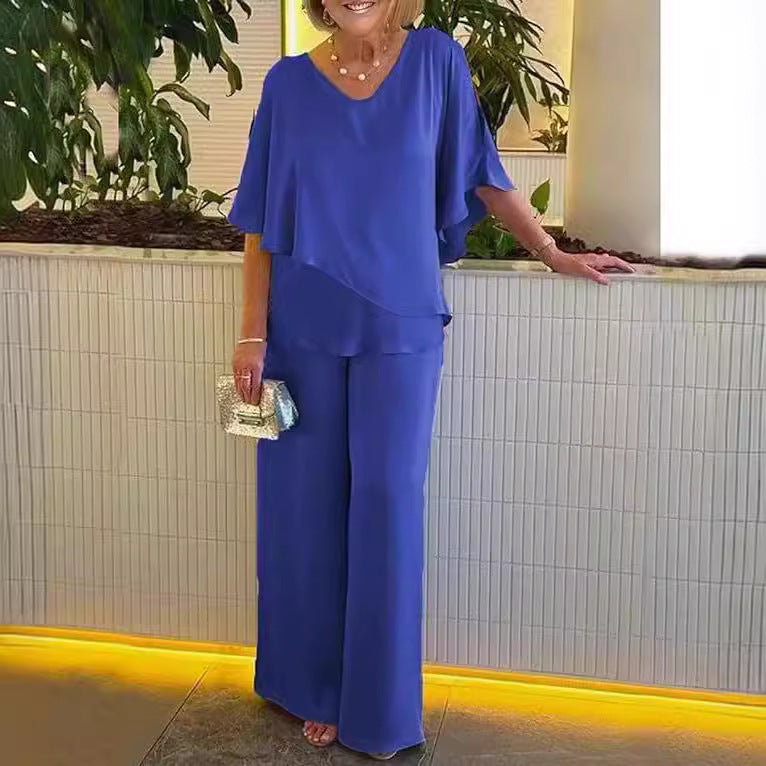 Martha | Two-Piece Set with Wide-Leg Trousers