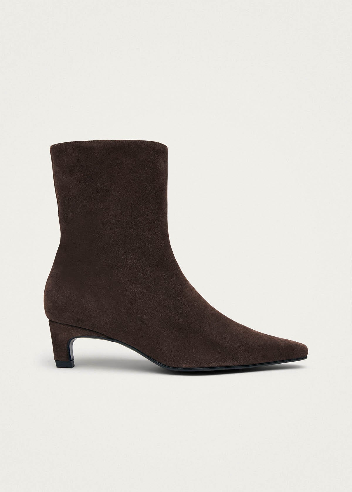 Ambar Suede Brown Leather Ankle Boots