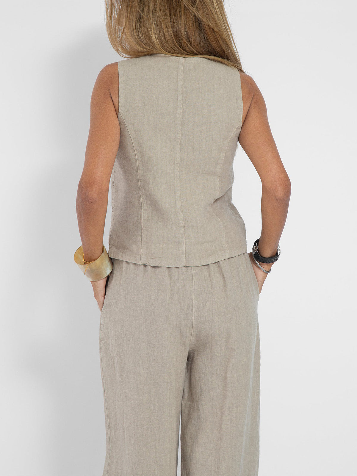 Aira – Elegant Two-Piece Set with Vest & Wide-Leg Trousers