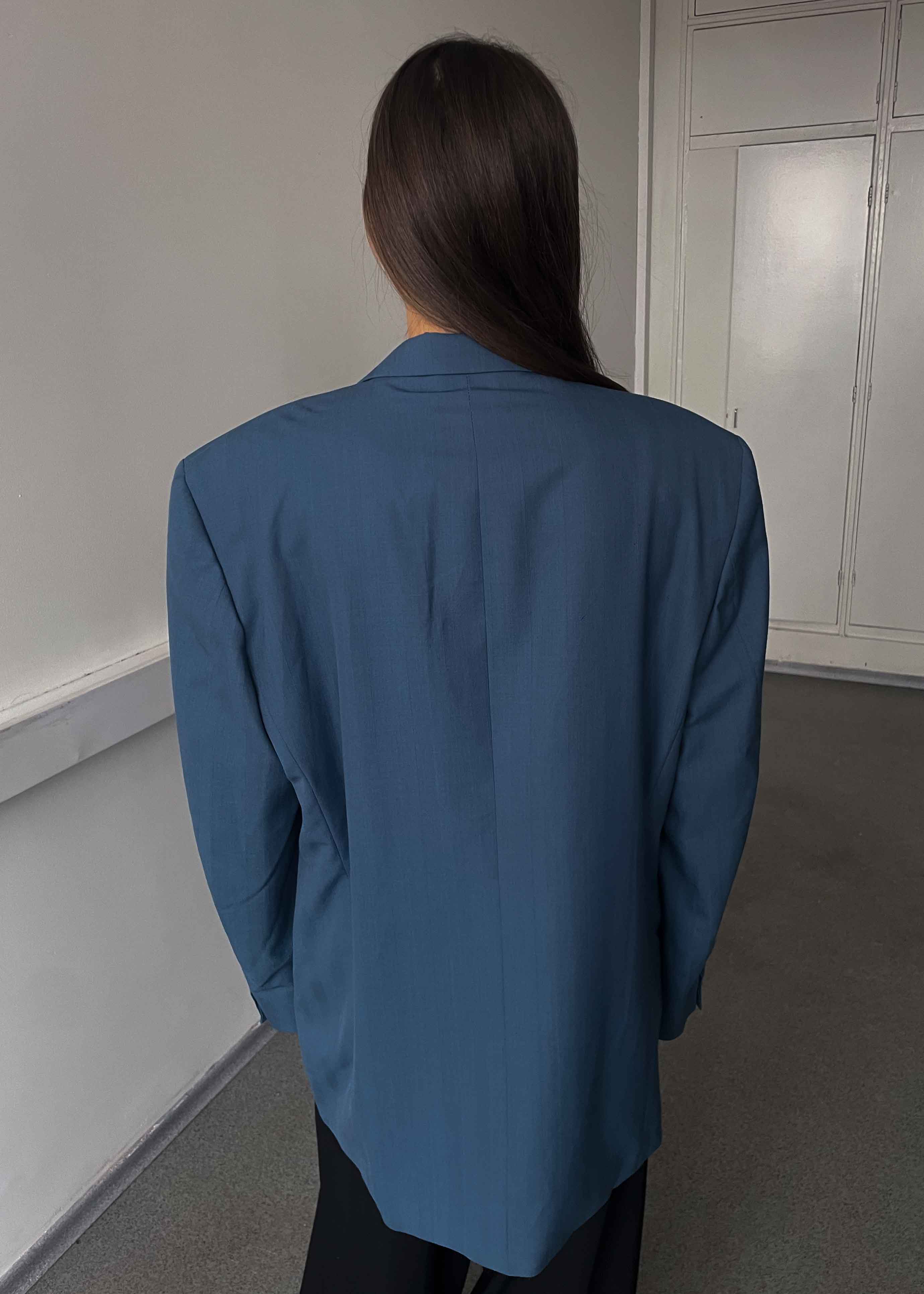 Vintage Light Blue Oversized Blazer