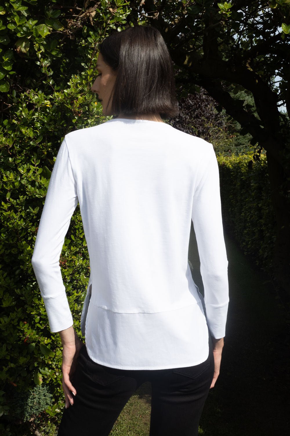 Sara Collarless Layering Shirt