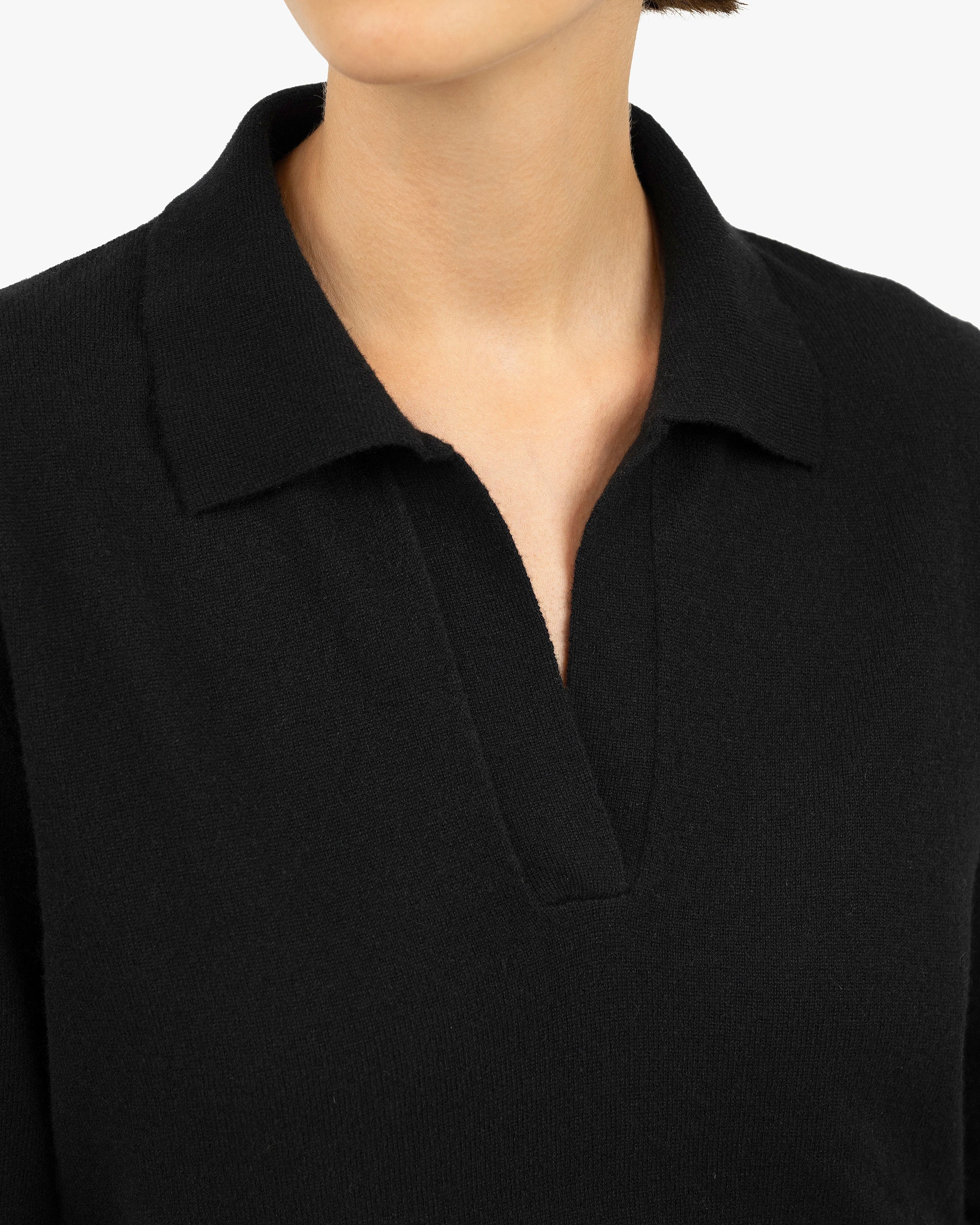Women's Stresa Polo Sweater - Black
