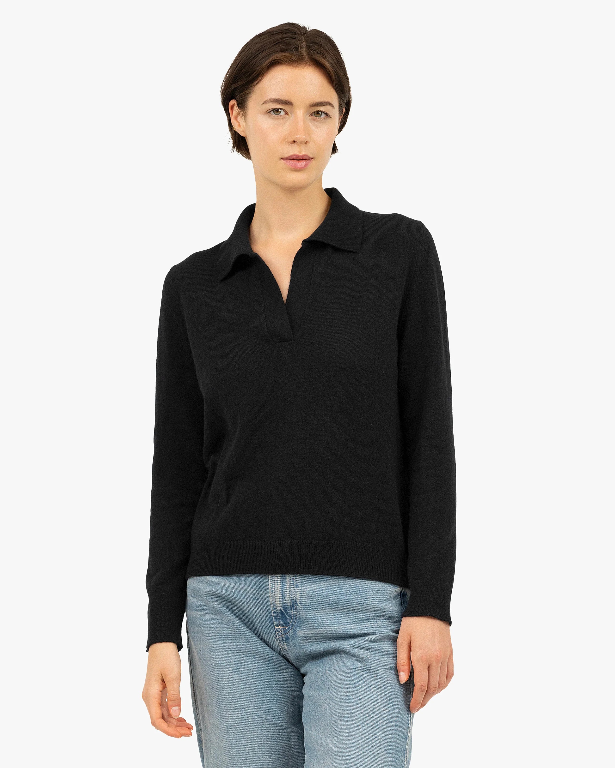 Women's Stresa Polo Sweater - Black