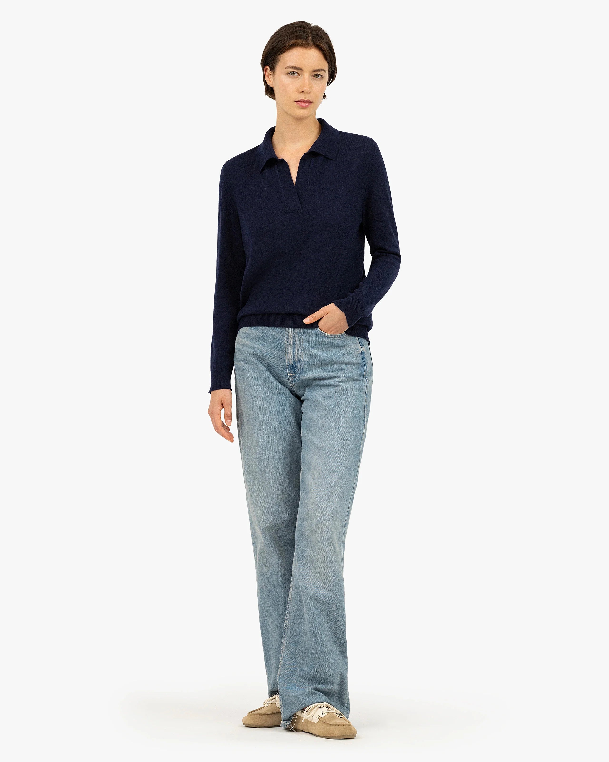 Women's Stresa Polo Sweater - Blue