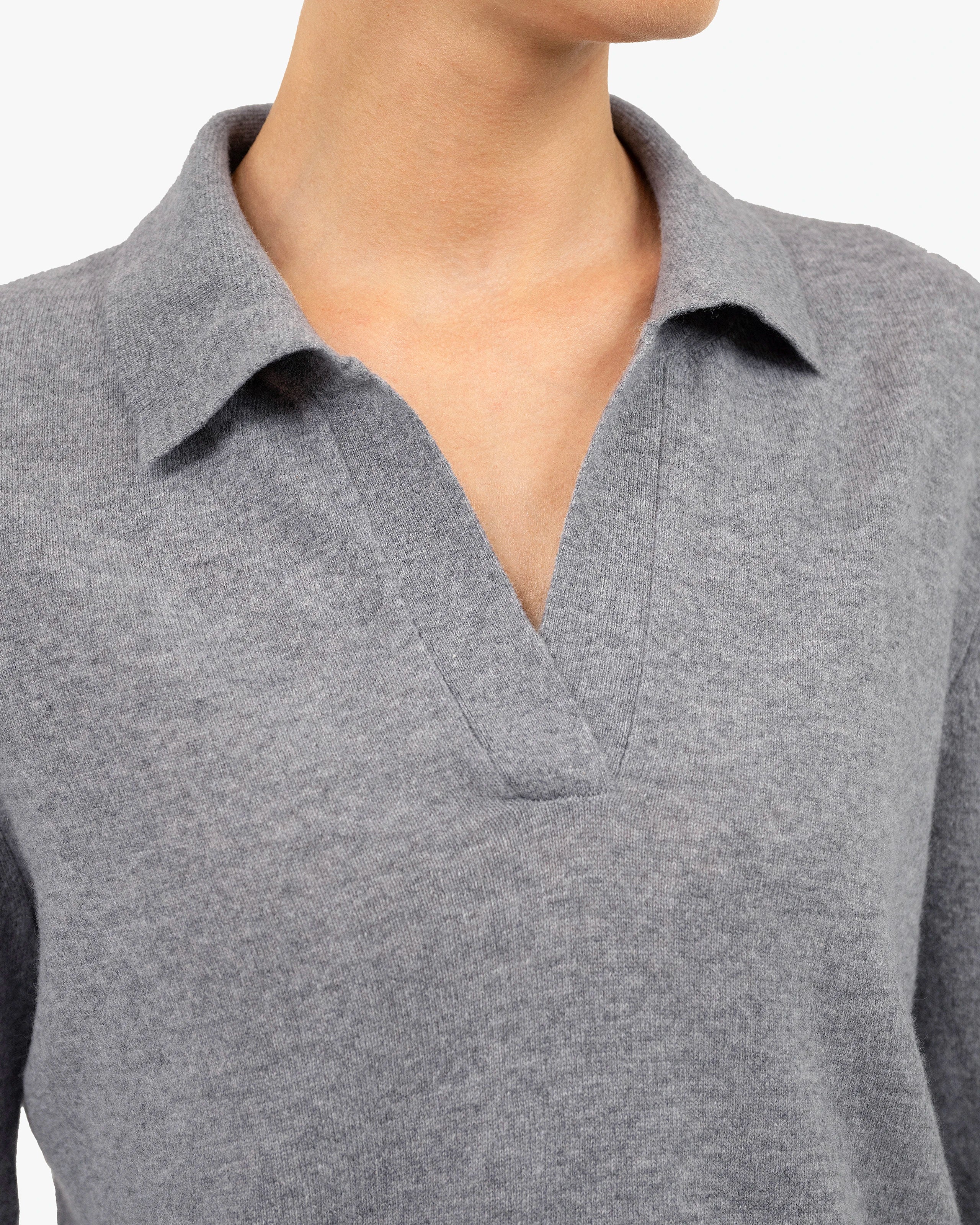 Women's Stresa Polo Sweater - Grey