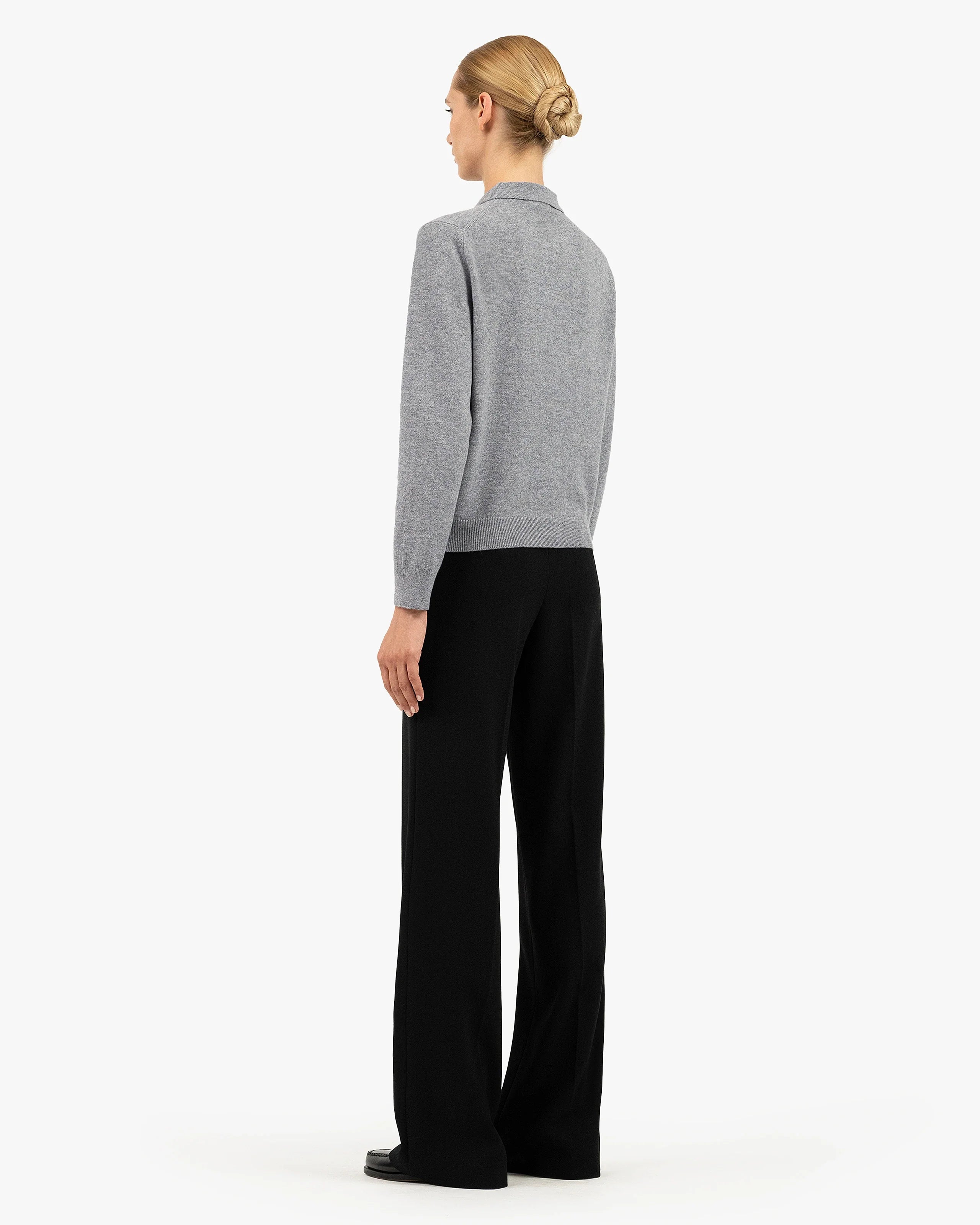 Women's Tribeca Polo Sweater - Medium Grey