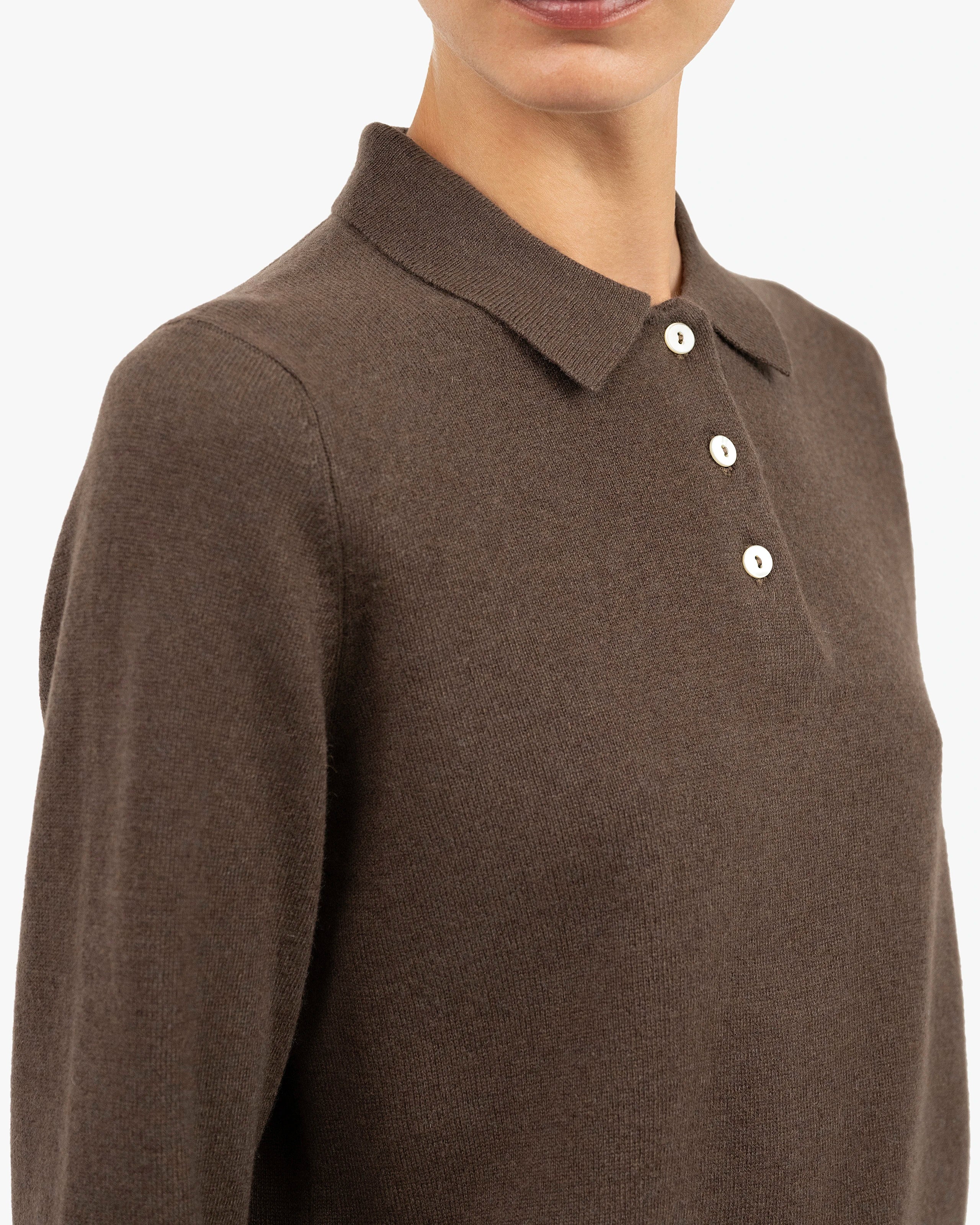 Women's Tribeca Polo Sweater - Brown