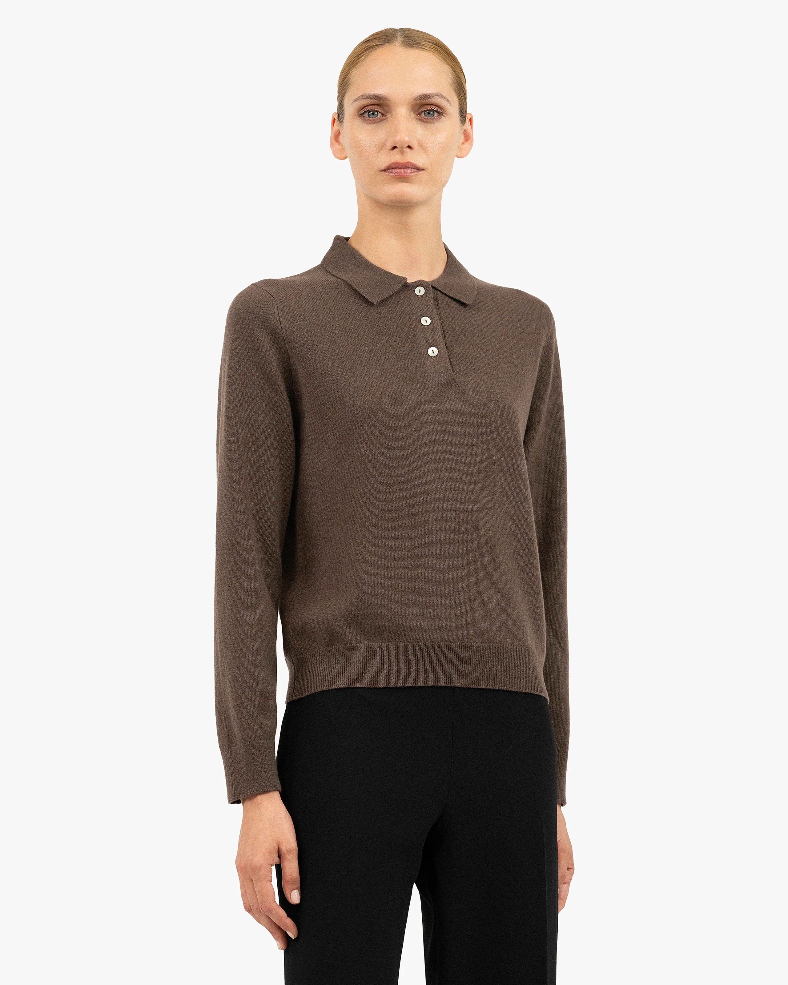 Women's Tribeca Polo Sweater - Brown