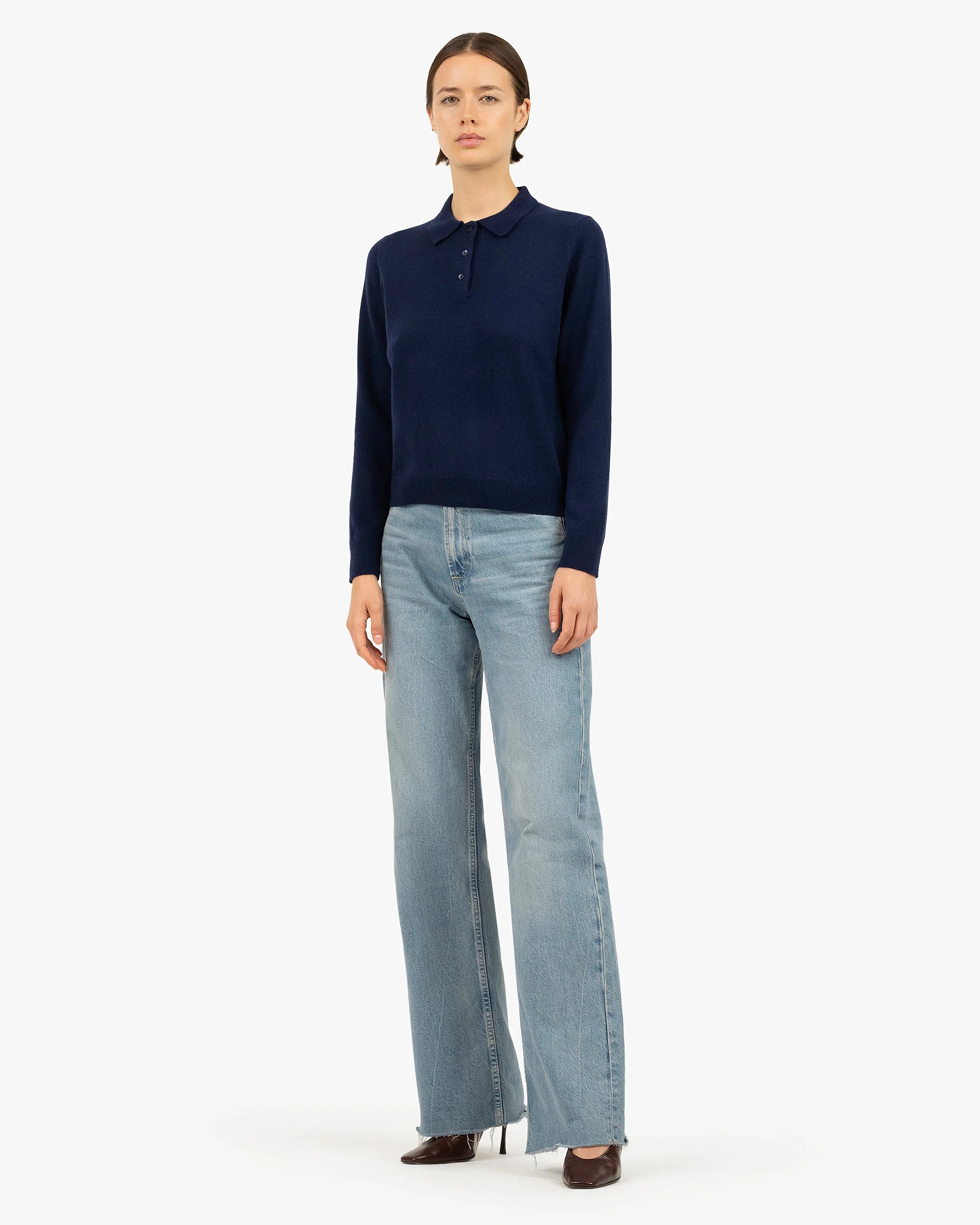 Women's Tribeca Polo Sweater - Blue