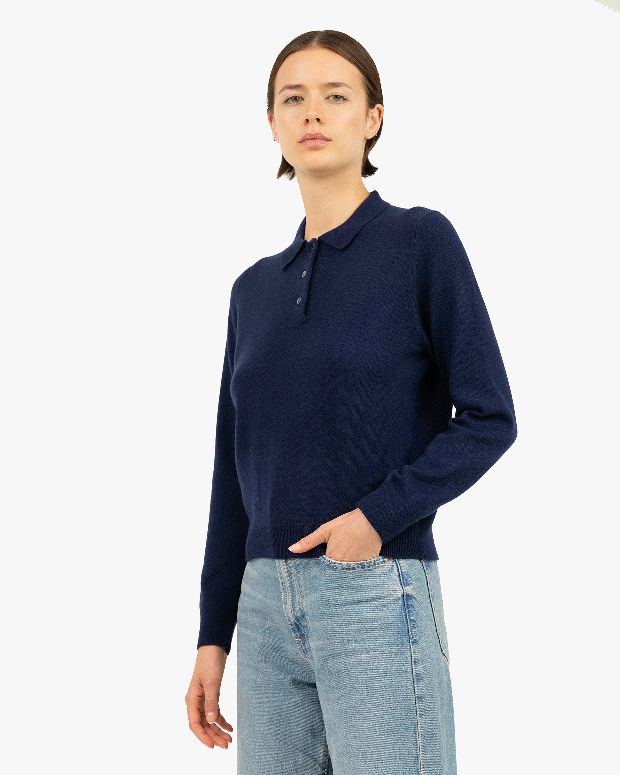 Women's Tribeca Polo Sweater - Blue
