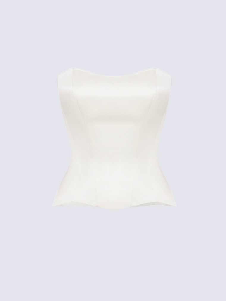 White Satin corset