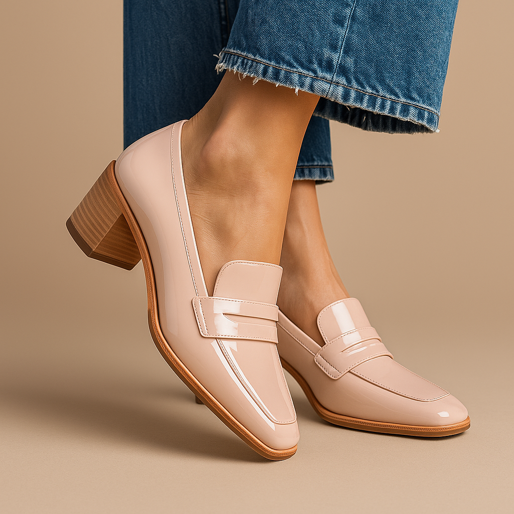 Elena | Glossed Leather Loafers