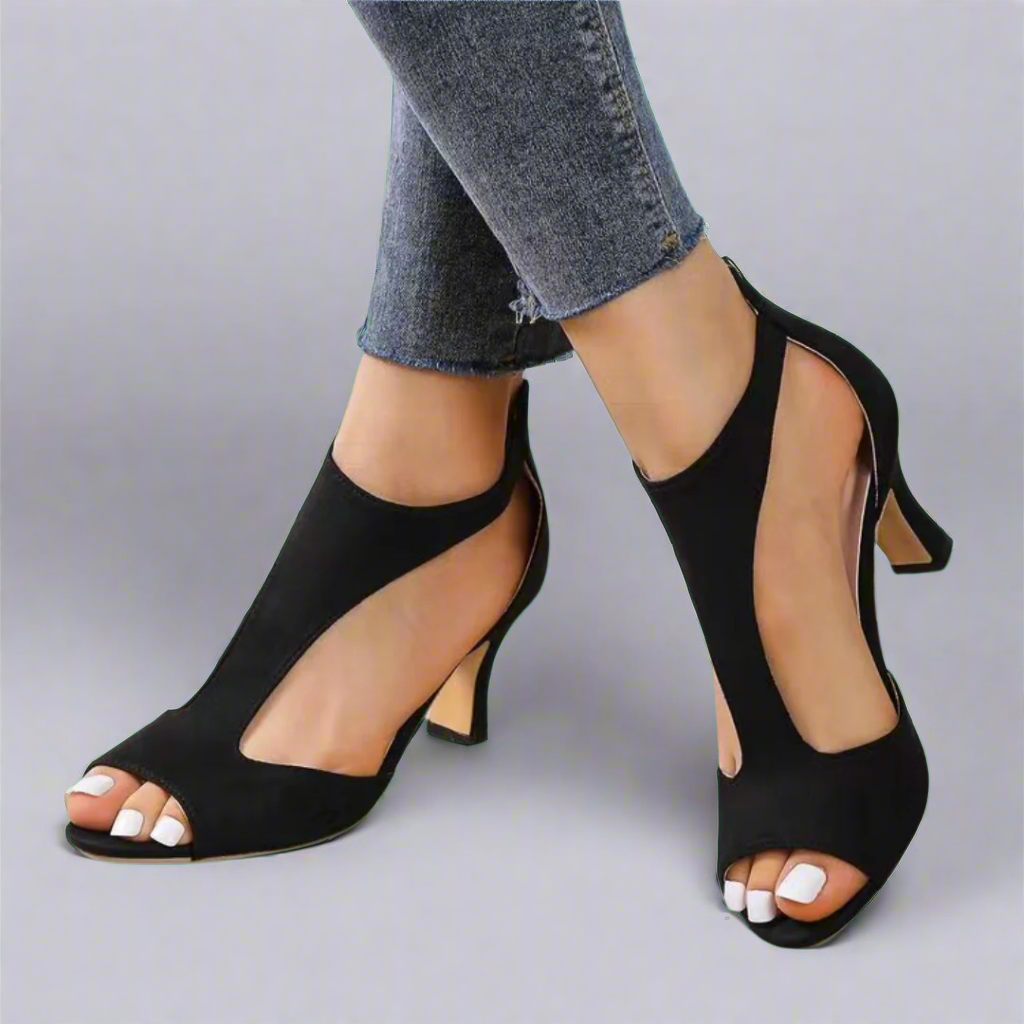 Bianca | Cutout Peep-Toe Heels
