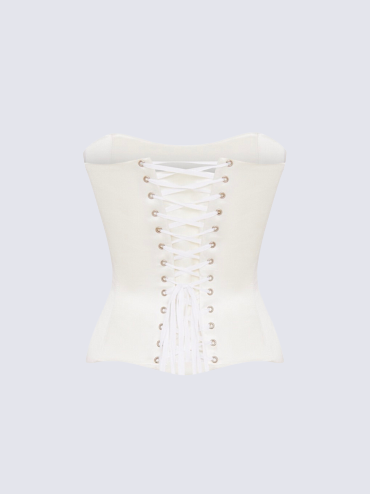 White Satin corset