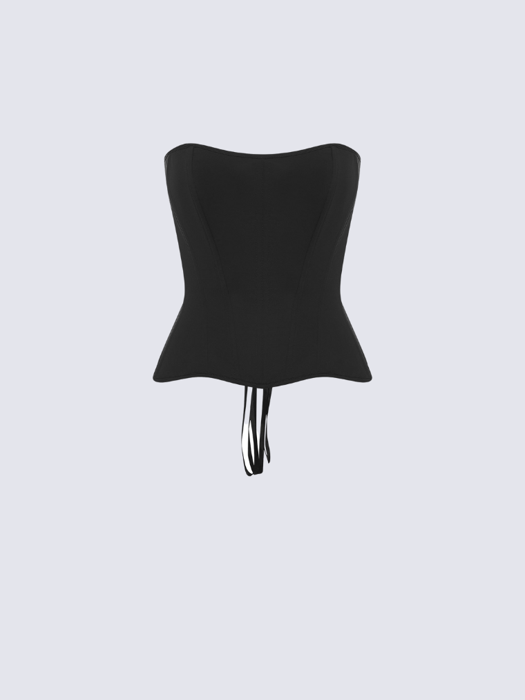 Black Satin corset