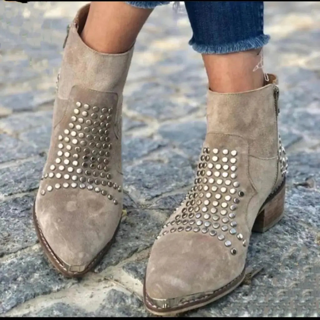 Clara | Studded Ankle Boots