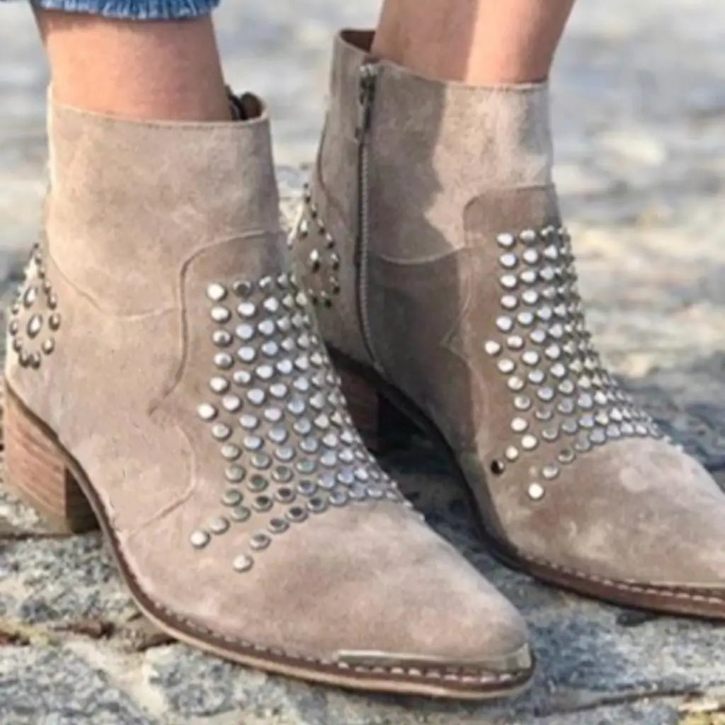 Clara | Studded Ankle Boots