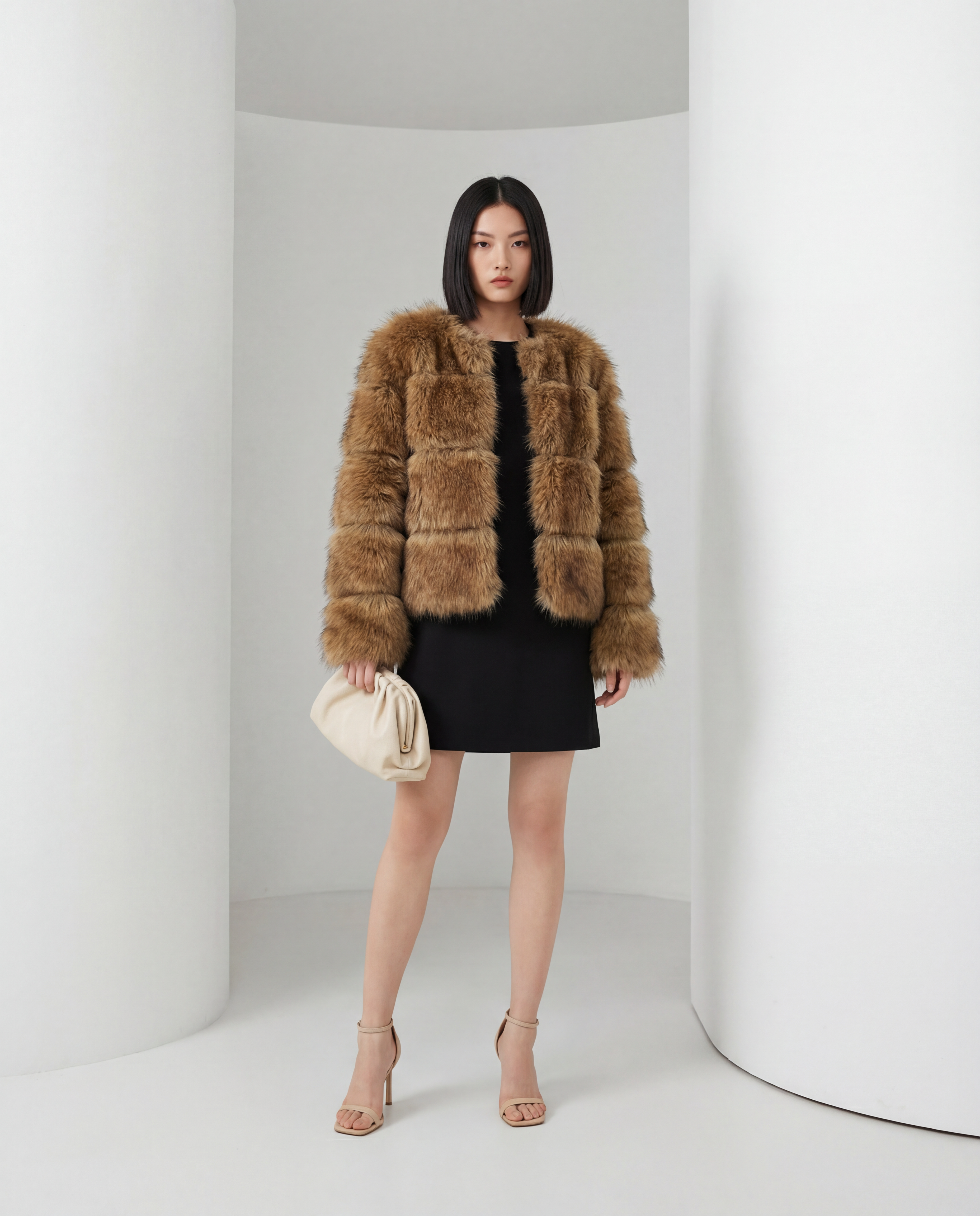 Sola Cropped Faux-Fur Jacket