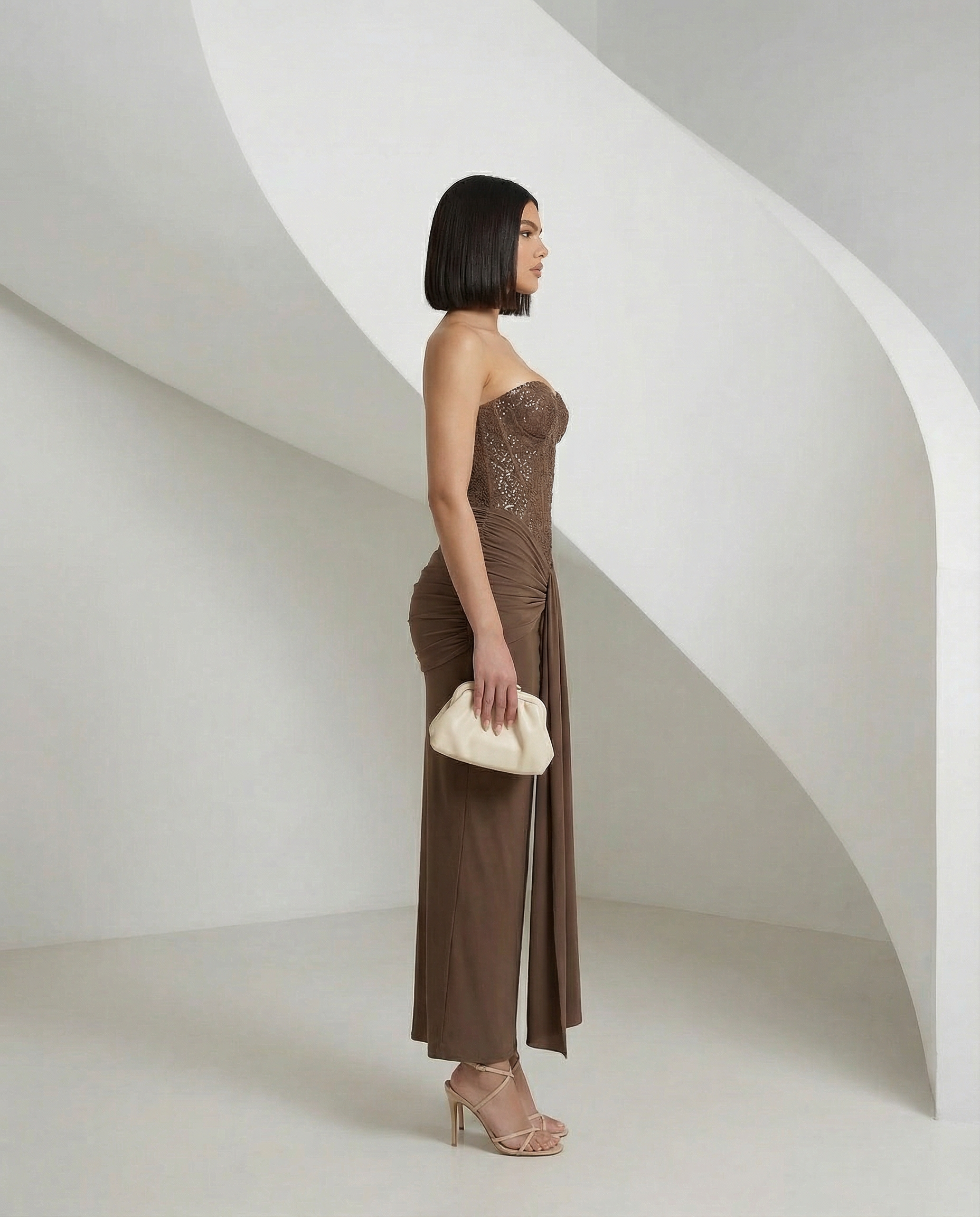 Luxe Sculpting Strapless Maxi Dress