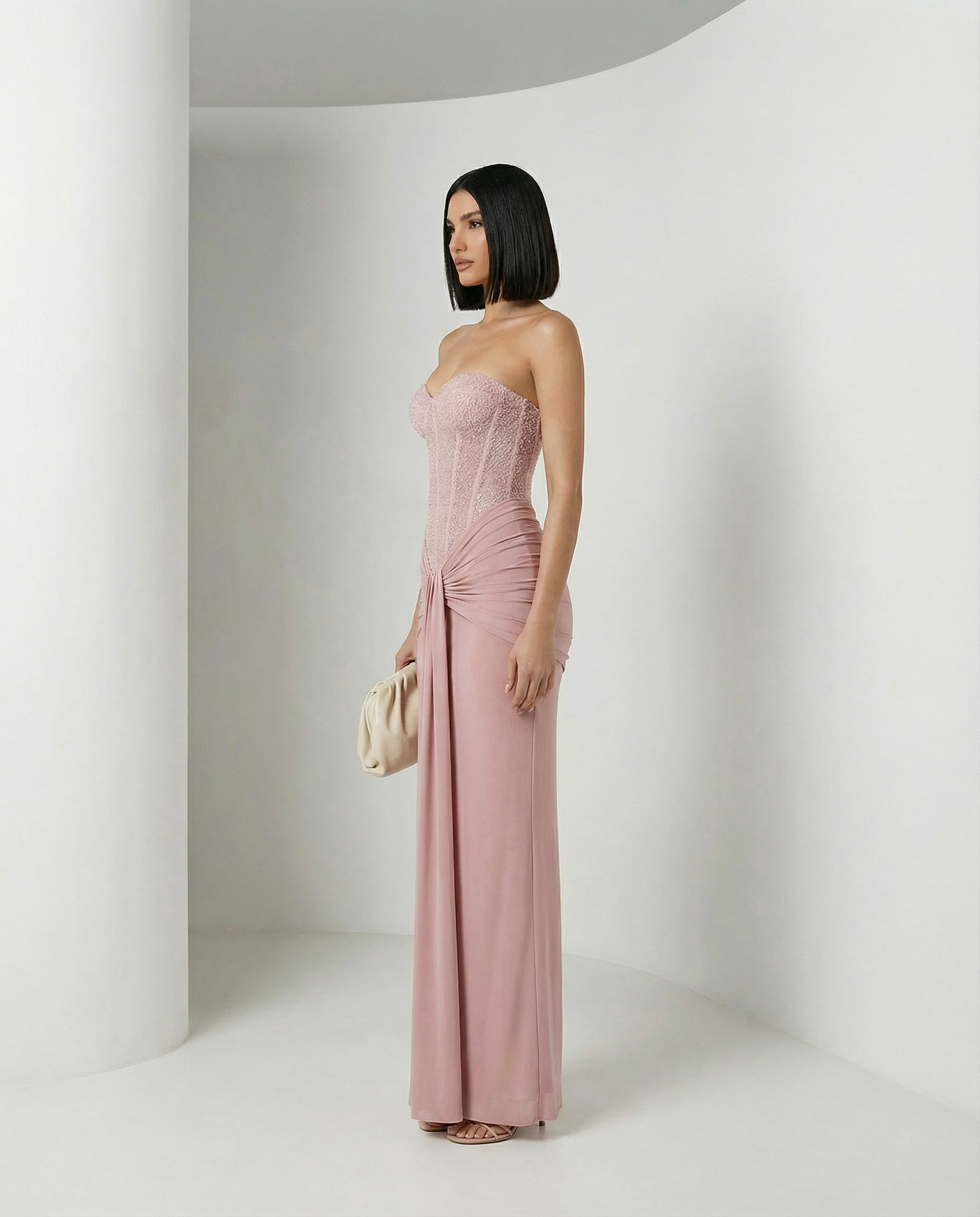 Luxe Sculpting Strapless Maxi Dress