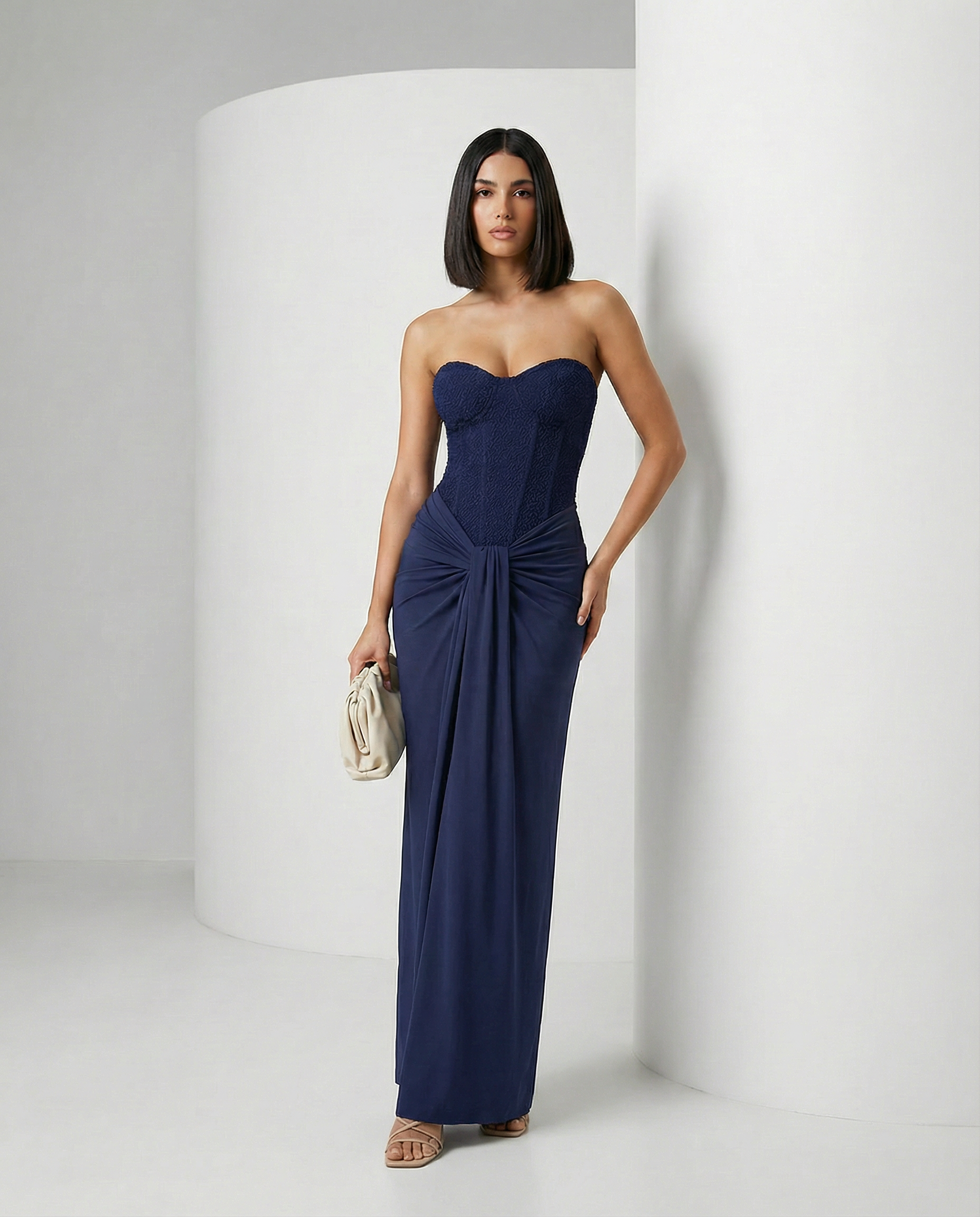 Luxe Sculpting Strapless Maxi Dress