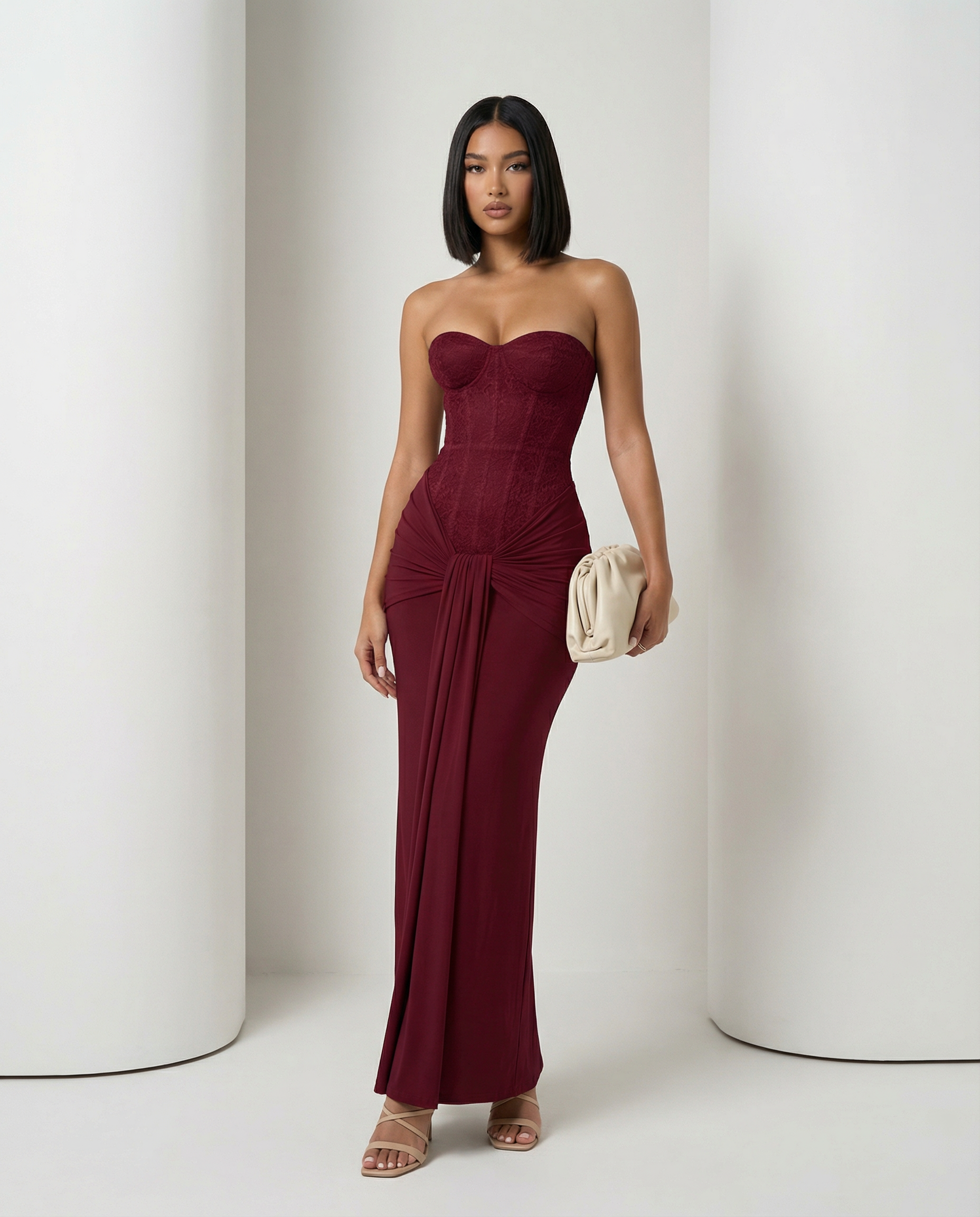 Luxe Sculpting Strapless Maxi Dress
