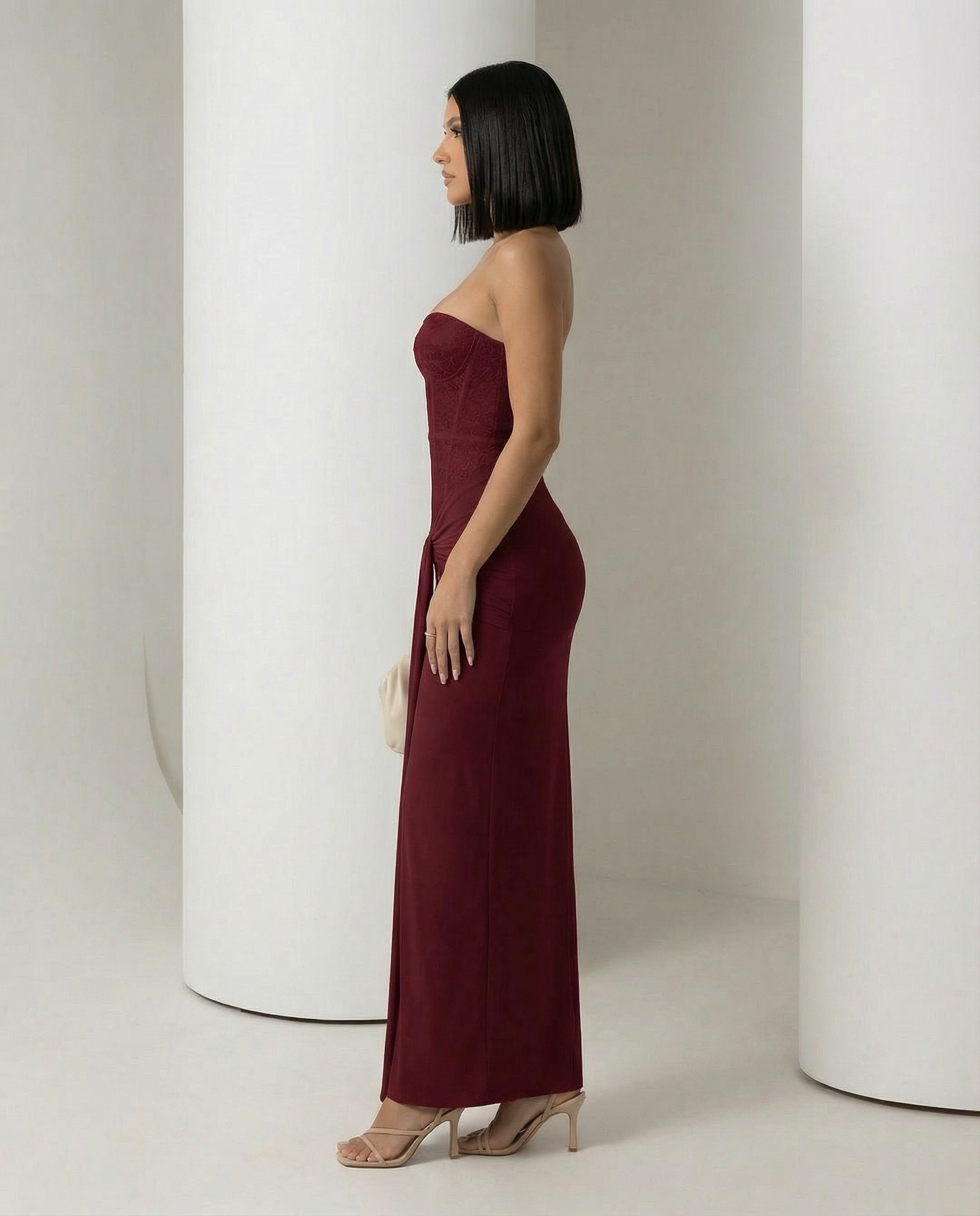 Luxe Sculpting Strapless Maxi Dress