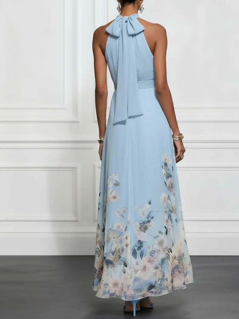 Chiffon Halter Maxi Dress