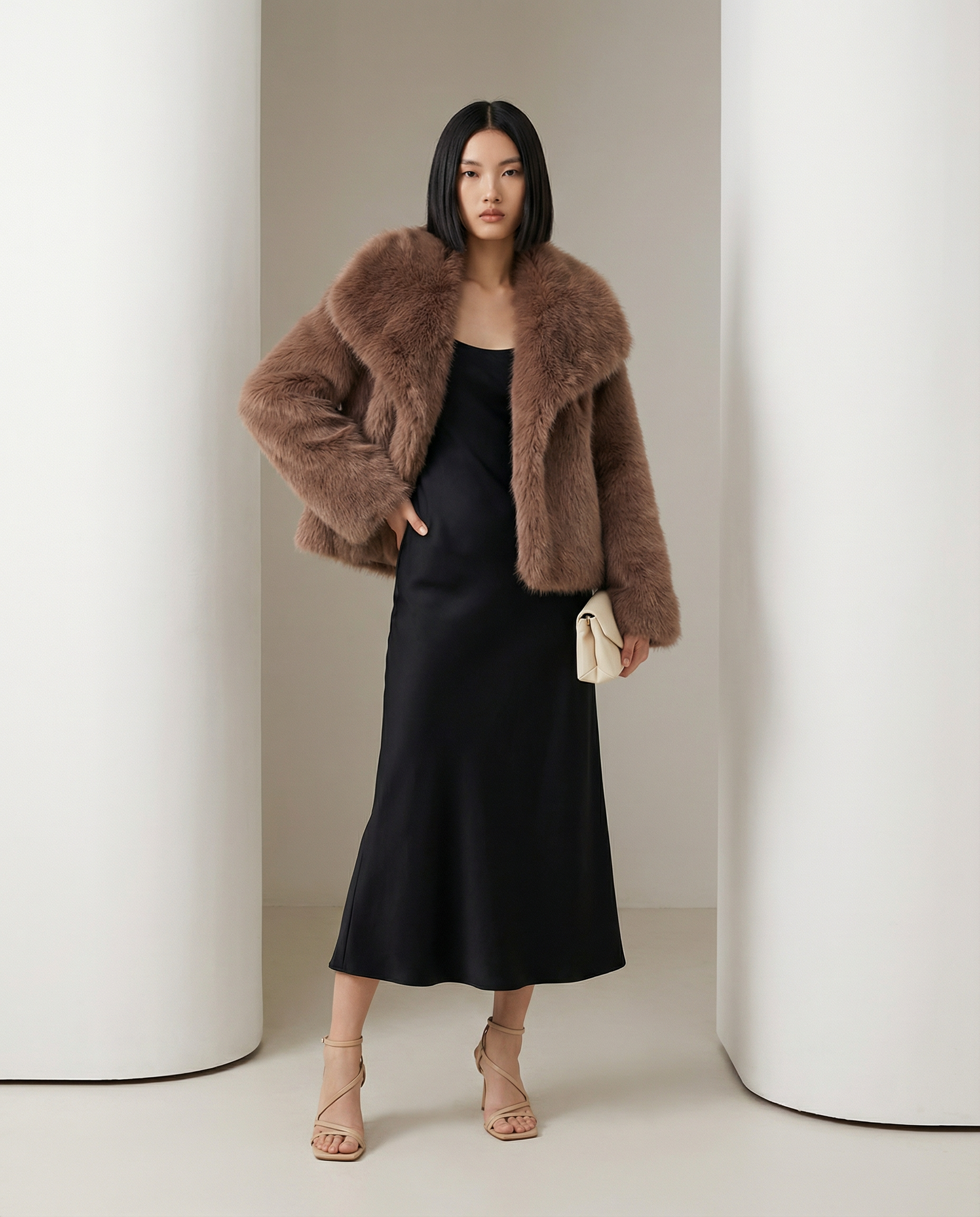 Neriah Plush Faux-Fur Jacket
