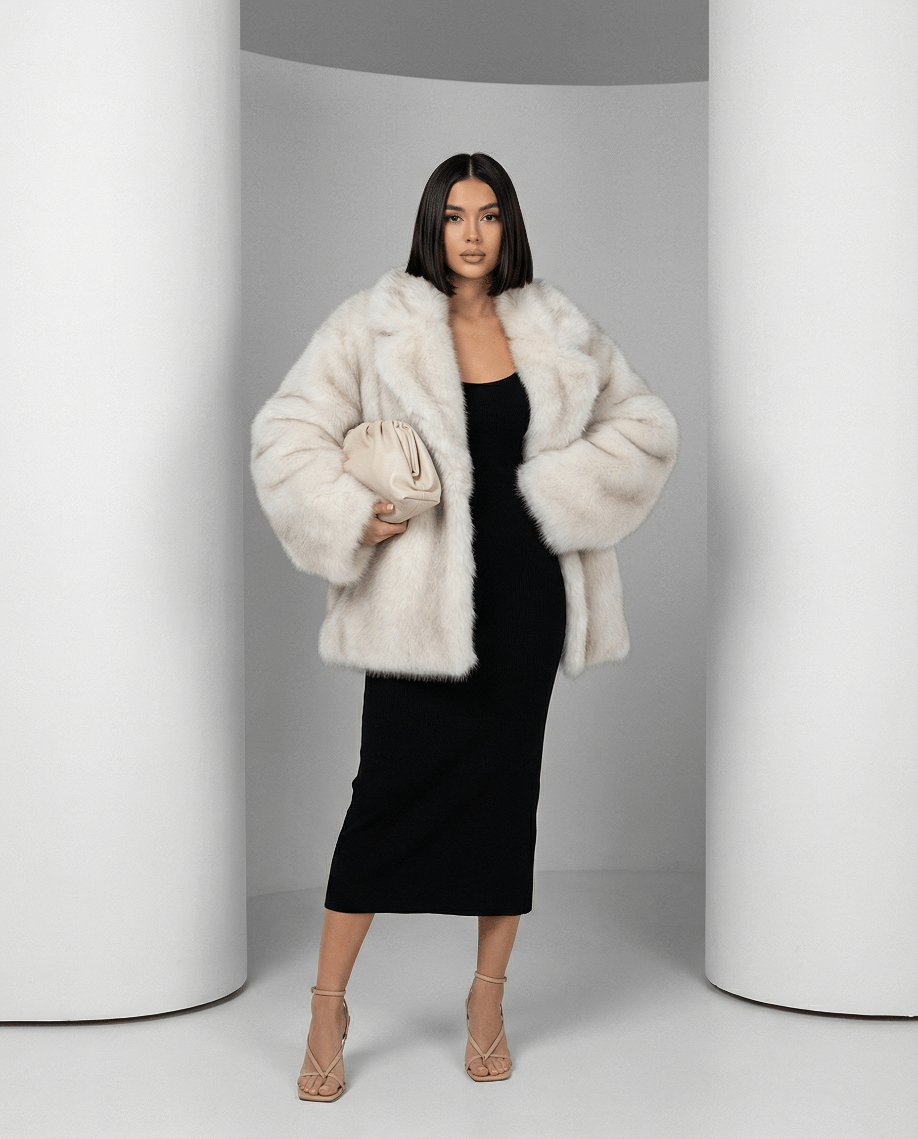 Elara Oversized Faux-Fur Coat