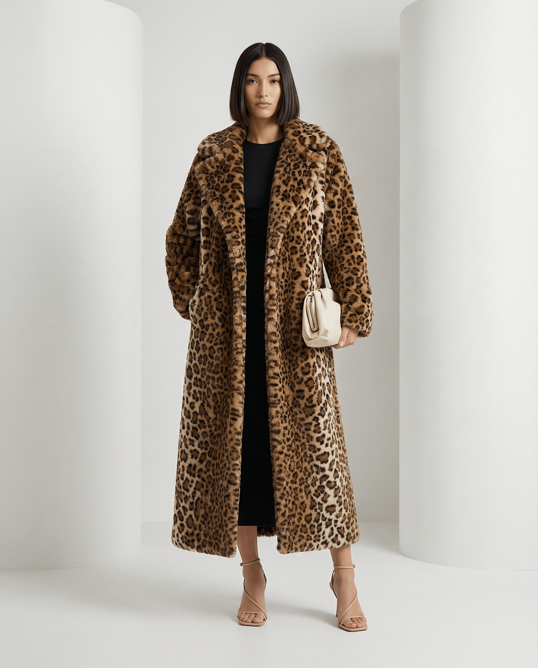 Aurelia Leopard Faux-Fur Coat