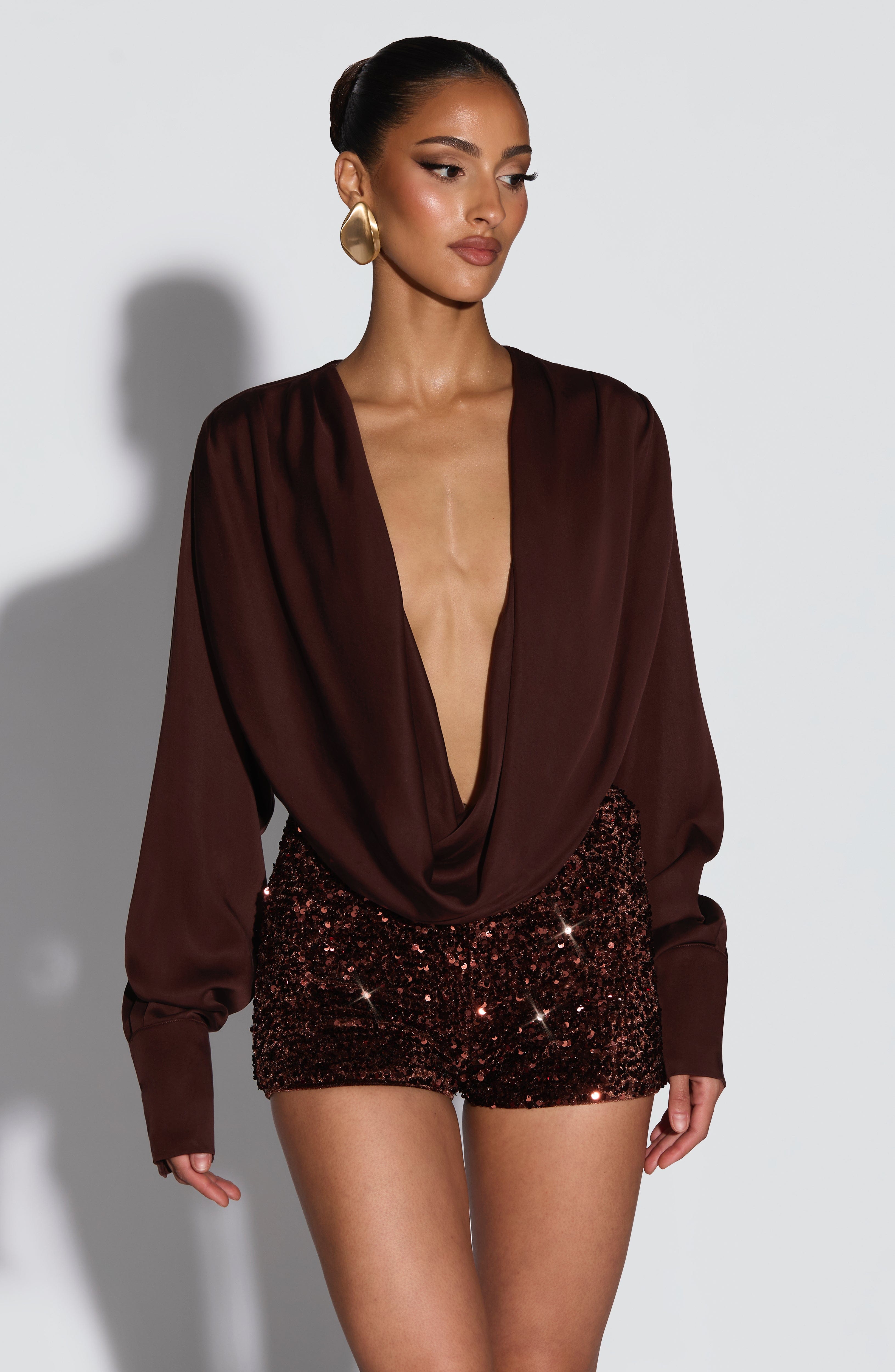 Amadi Shorts - Plum Brown