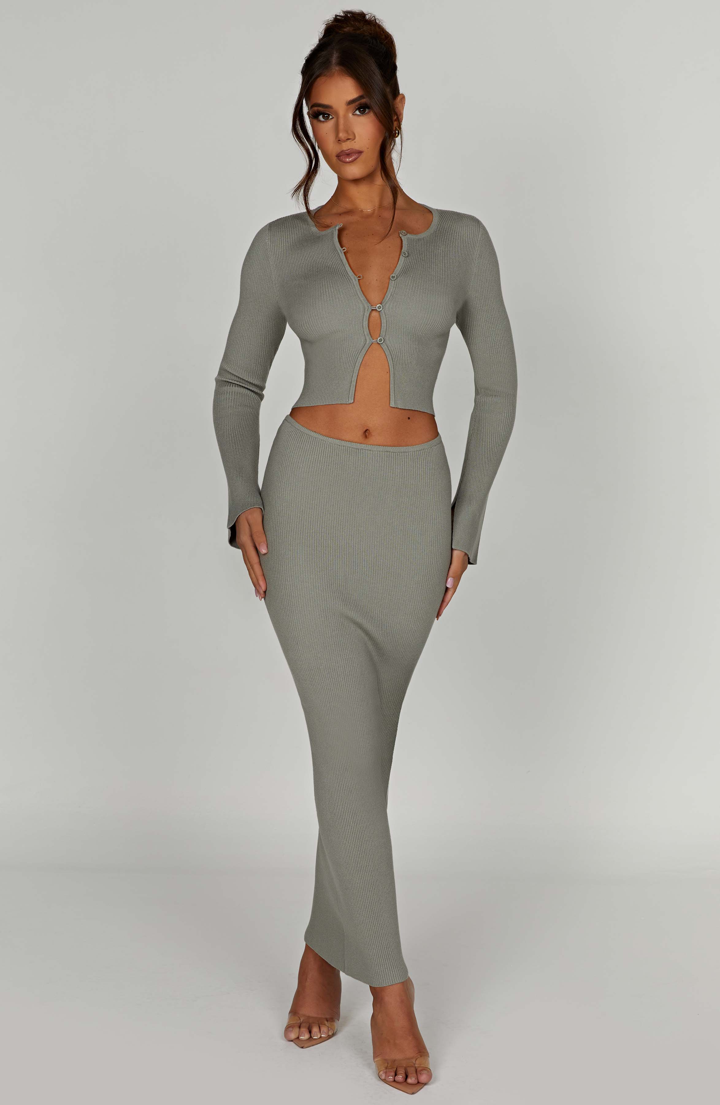 Elia Maxi Skirt - Khaki