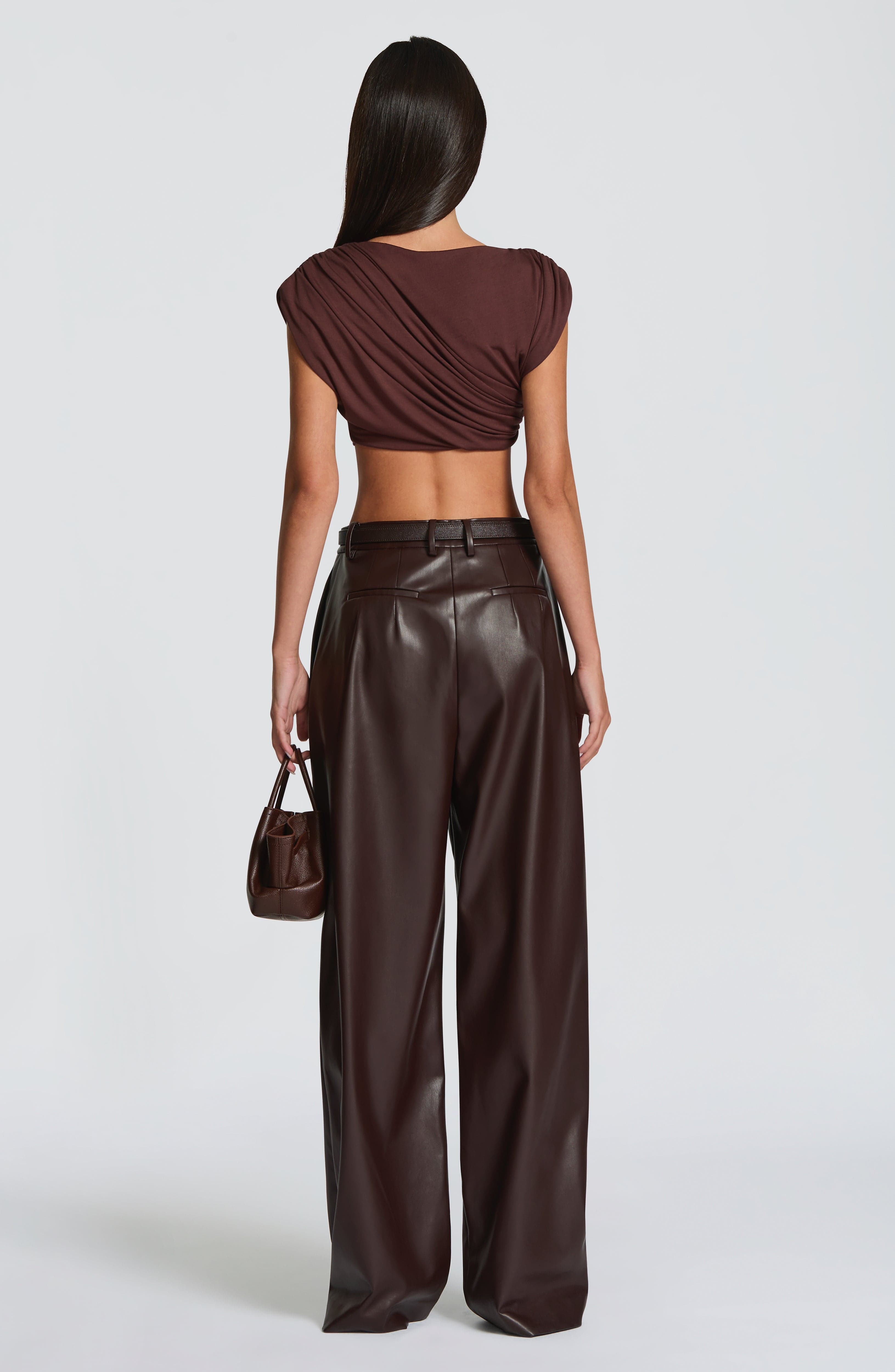 Glenda Pants - Plum Brown