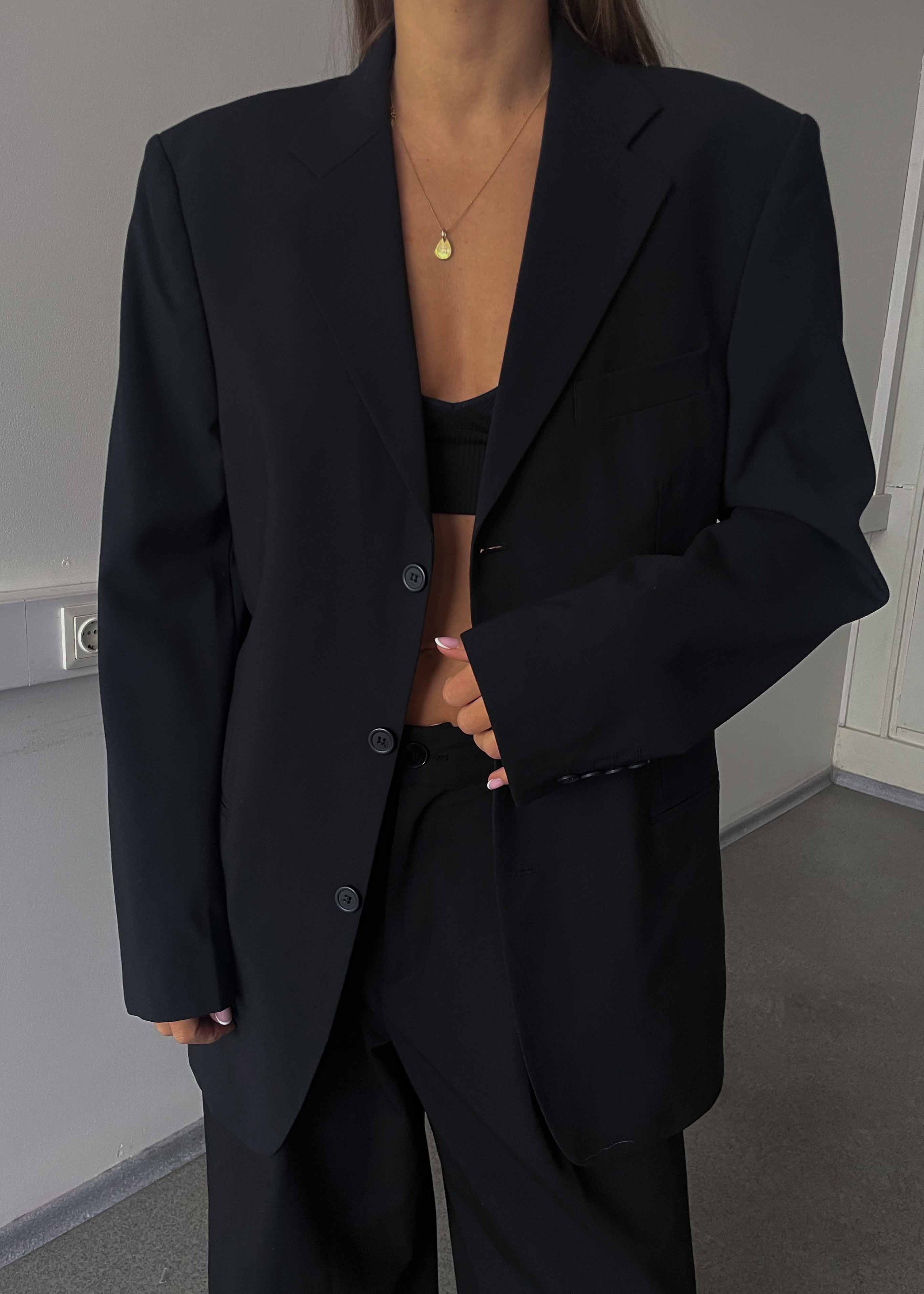Vintage Black Oversized Blazer by Batistini