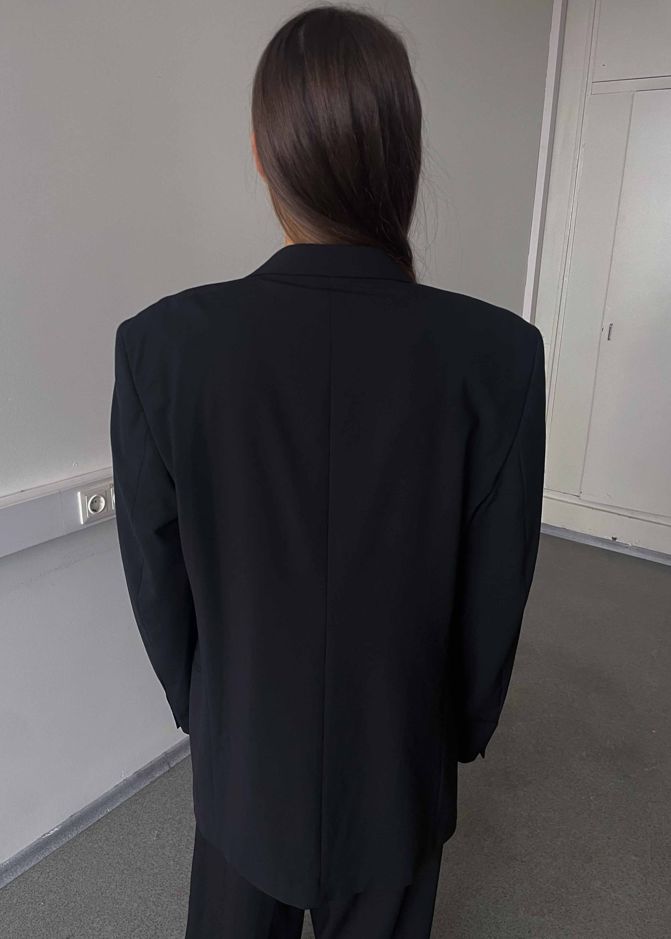 Vintage Black Oversized Blazer by Batistini