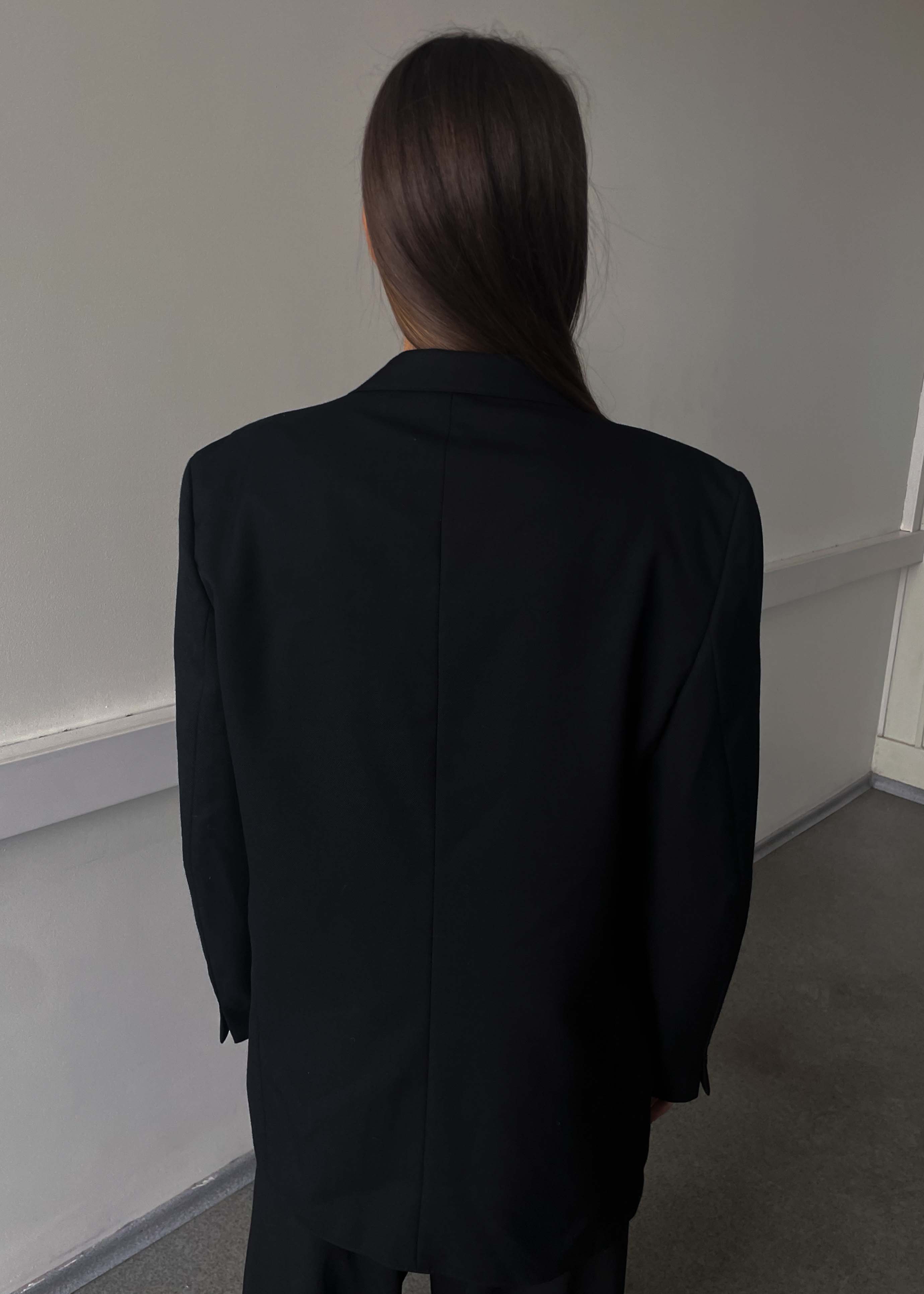 Vintage Black Classic Oversized Blazer