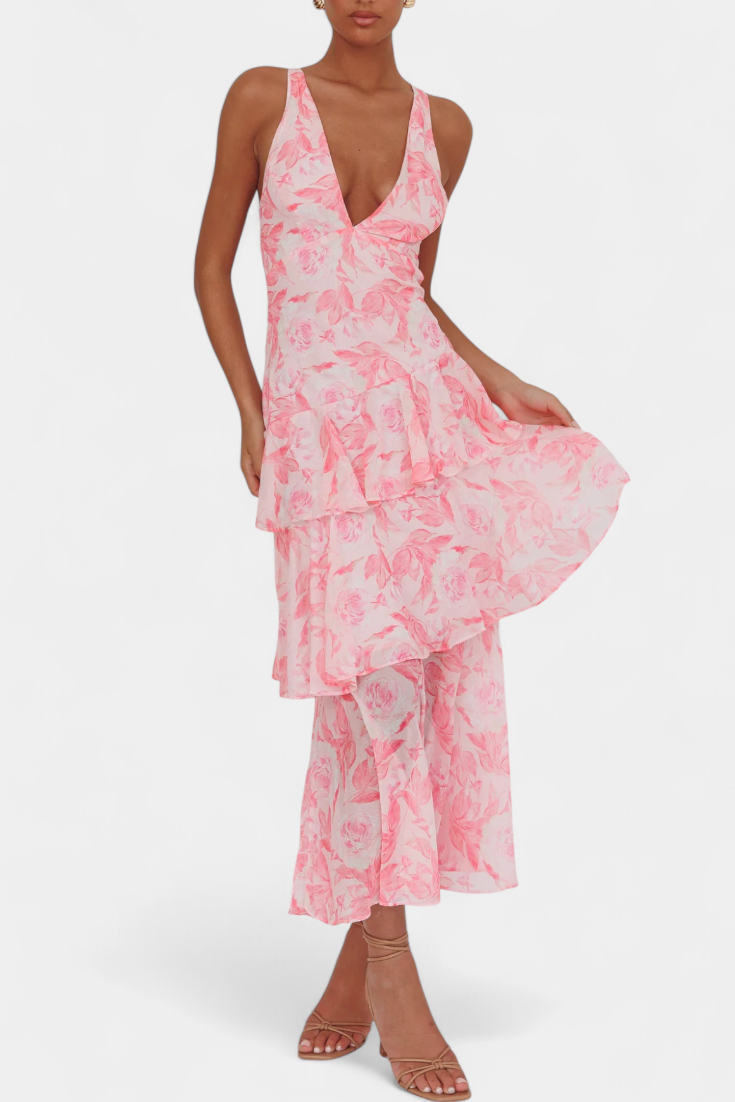 Domenica | V Chiffon Dress
