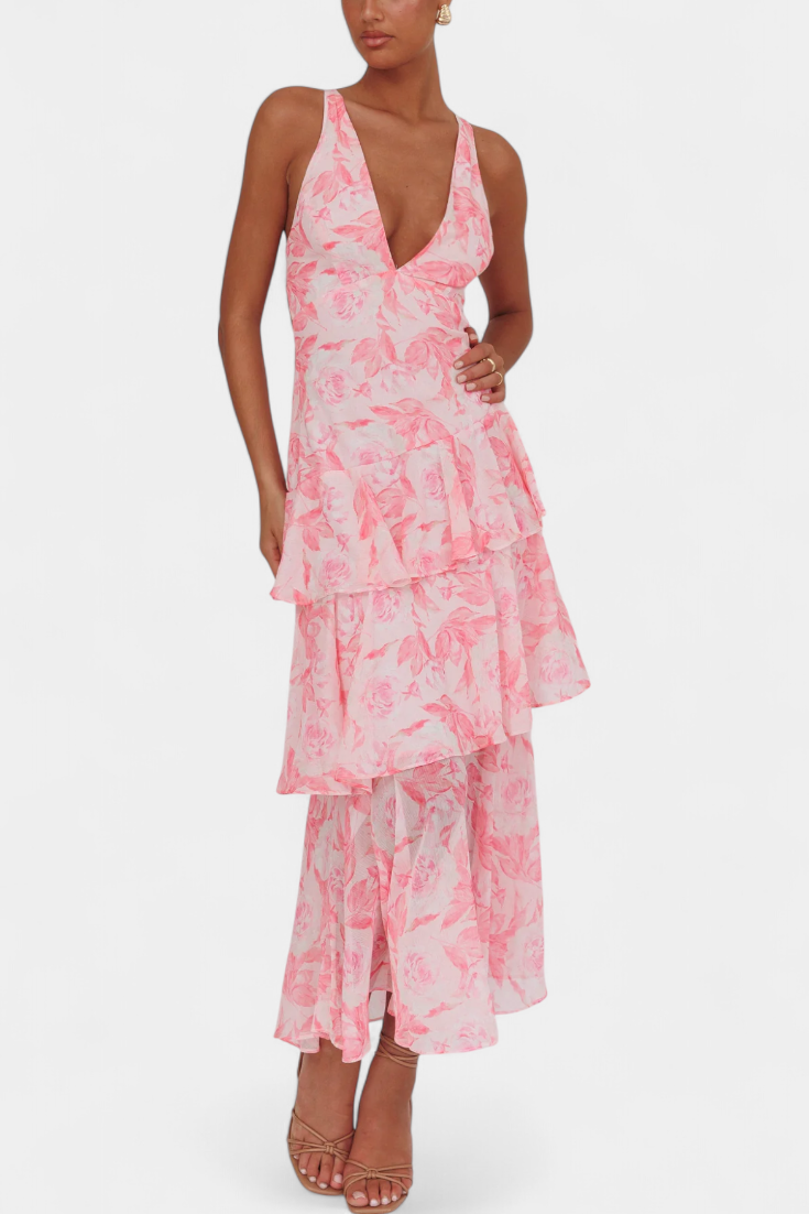 Domenica | V Chiffon Dress