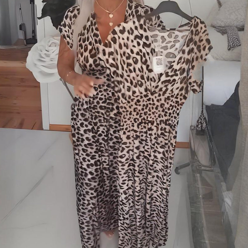 Wild Chic V-Neck Midi Dress