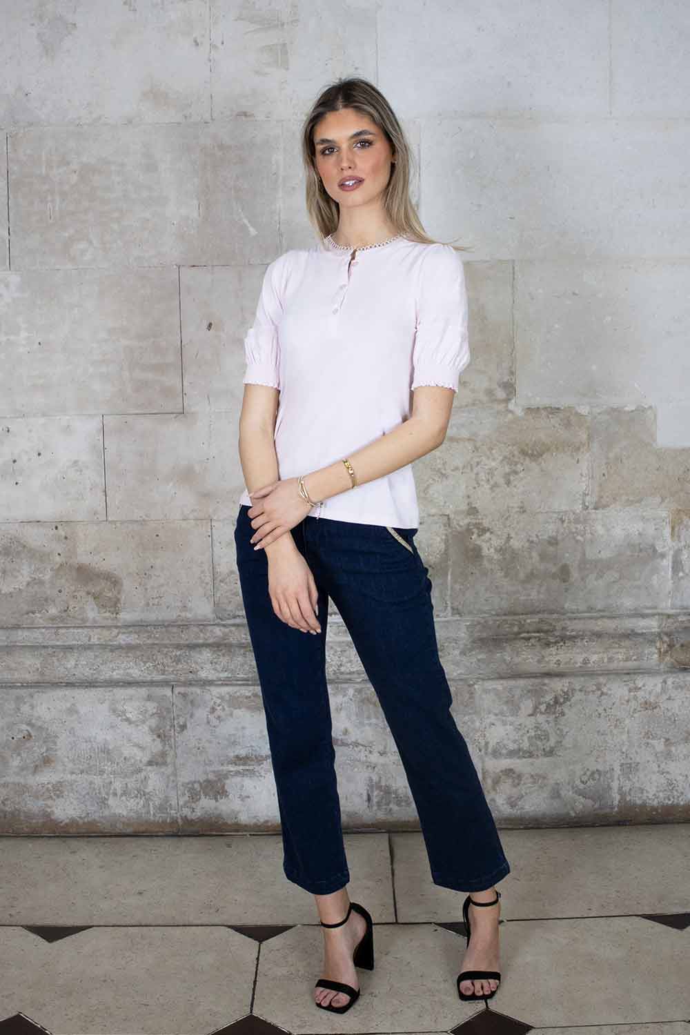 Willow Puff Sleeve Cotton Tee