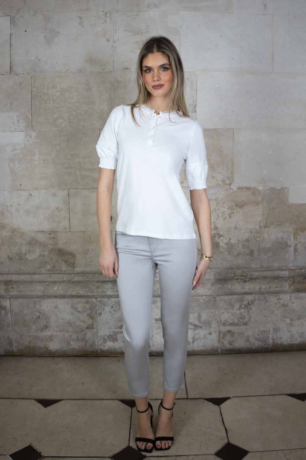 Willow Puff Sleeve Cotton Tee